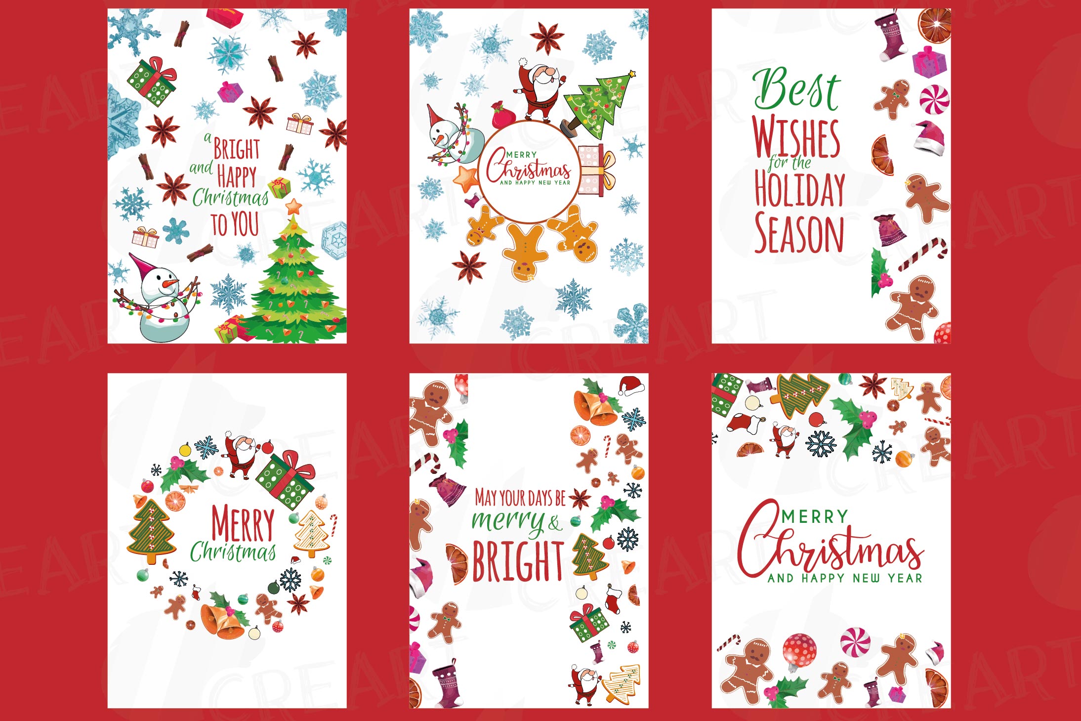 Christmas Note Card Templates