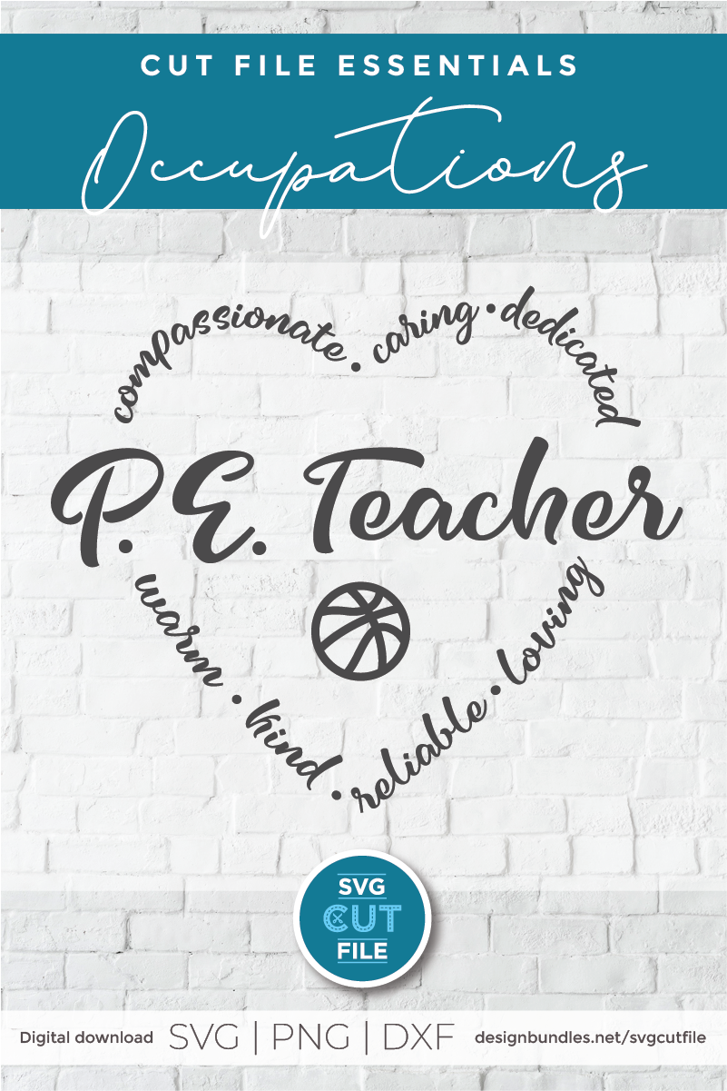 Download PE Teacher SVG - a coach or gym teacher appreciation SVG