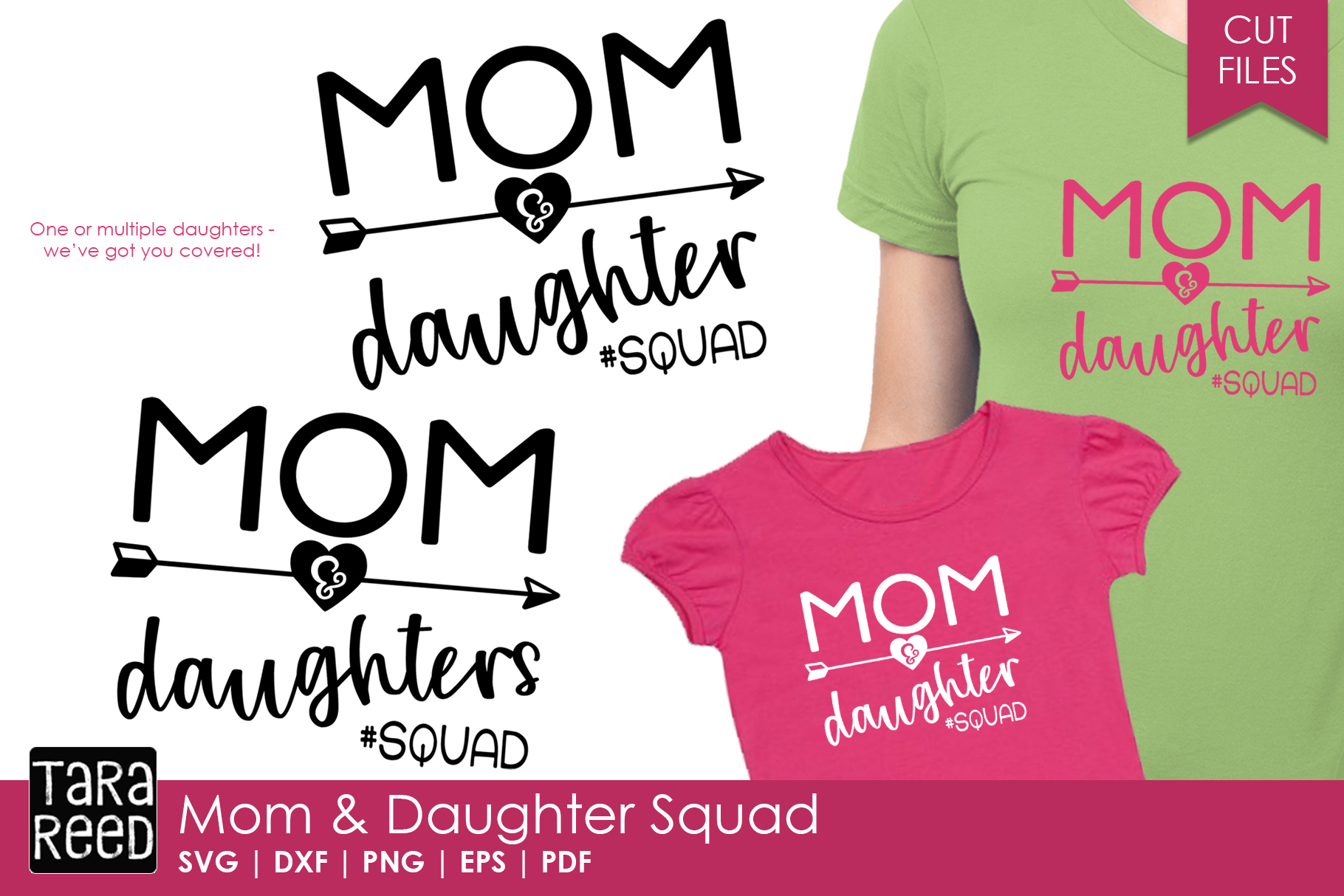 Download Mom & Daughter Squad - Family SVG and Cut Files for Crafters (333387) | Cut Files | Design Bundles
