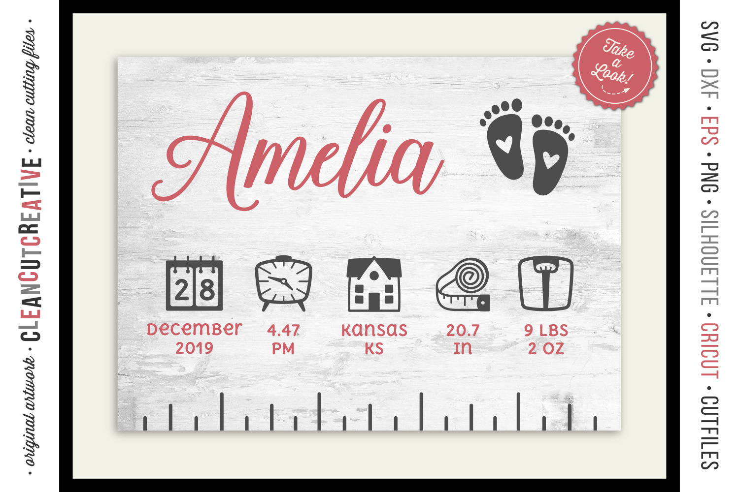 Free Free 78 Baby Birth Stats Svg Free SVG PNG EPS DXF File