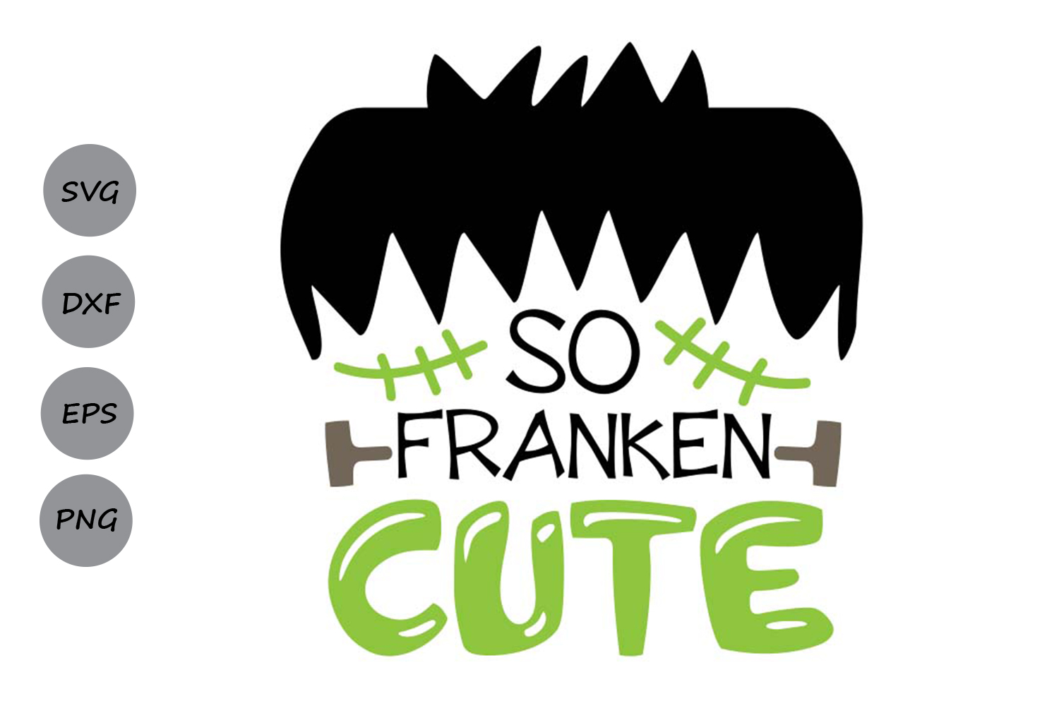 Download So Franken Cute Svg, Halloween Svg, Frankenstein Svg. (320136) | SVGs | Design Bundles