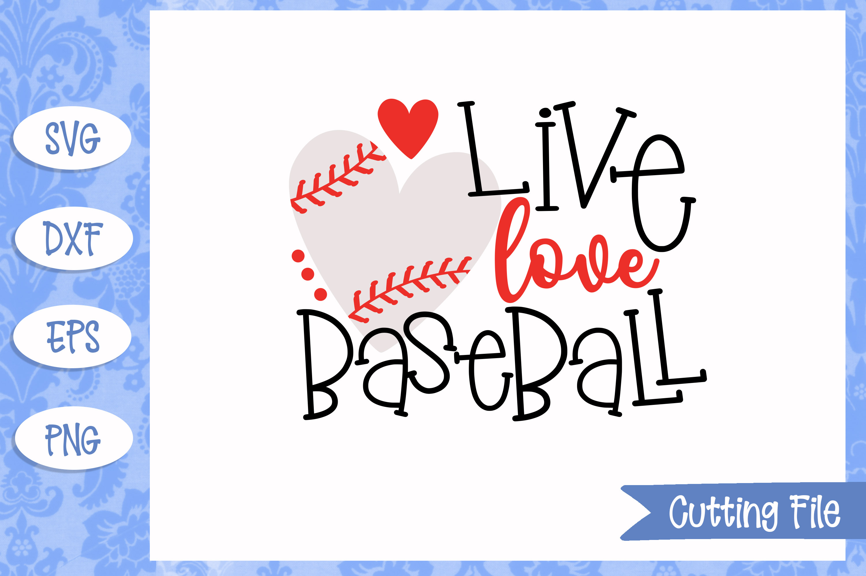 Download Live love baseball, Baseball SVG File
