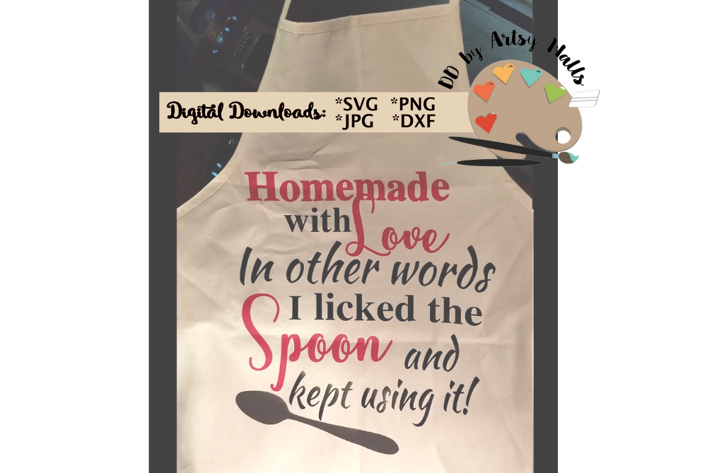 Download Homemade with love svg funny baking cooking svg file