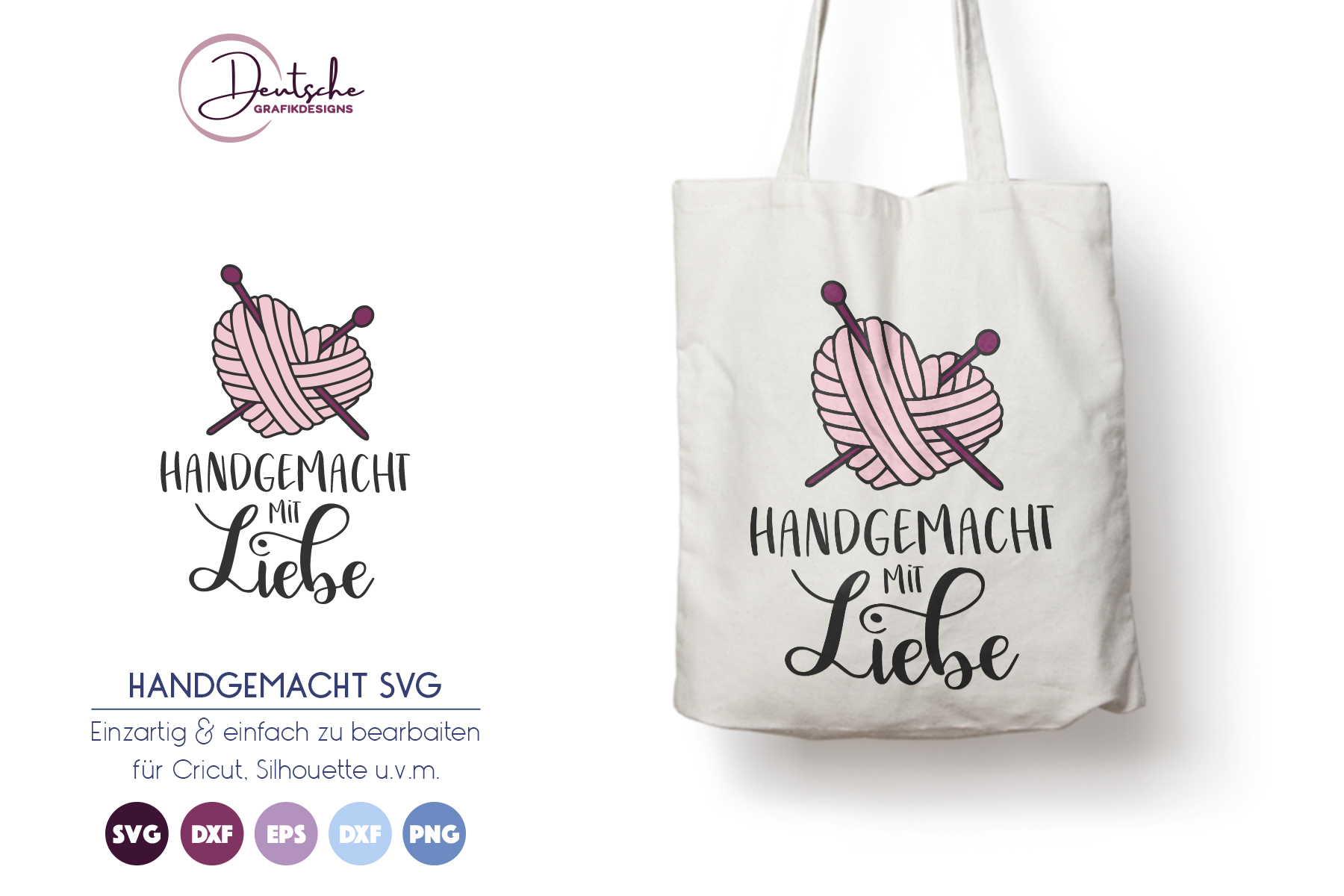 Handgemacht mit Liebe SVG (379339) SVGs Design Bundles