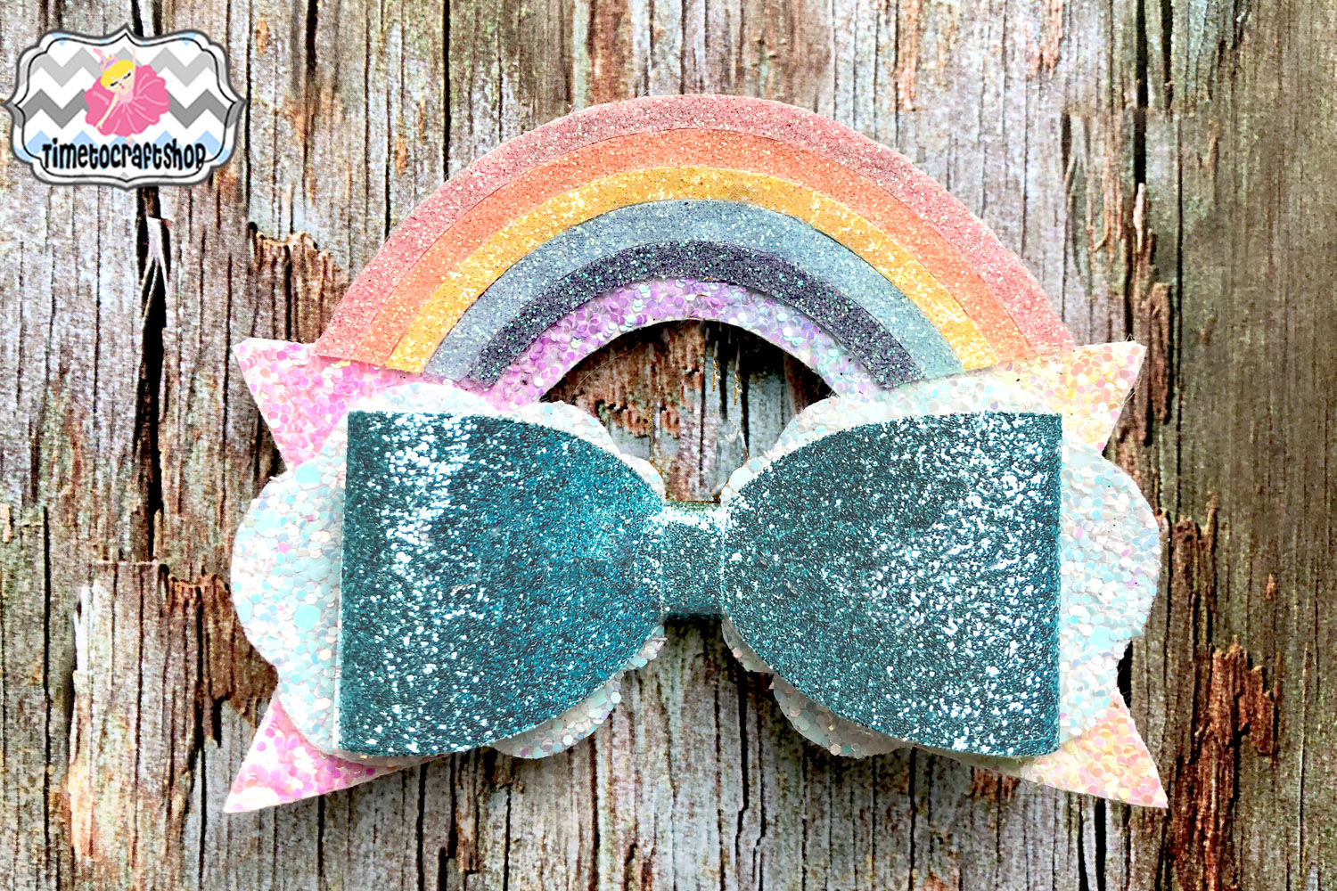 Unicorn Eyelashes Rainbow Cloud Hair Bow Template (163311 ...