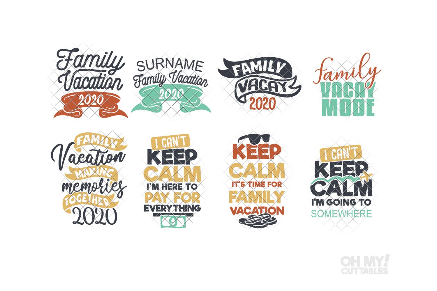 Family Vacation SVG Shirts in SVG, DXF, PNG, EPS, JPG