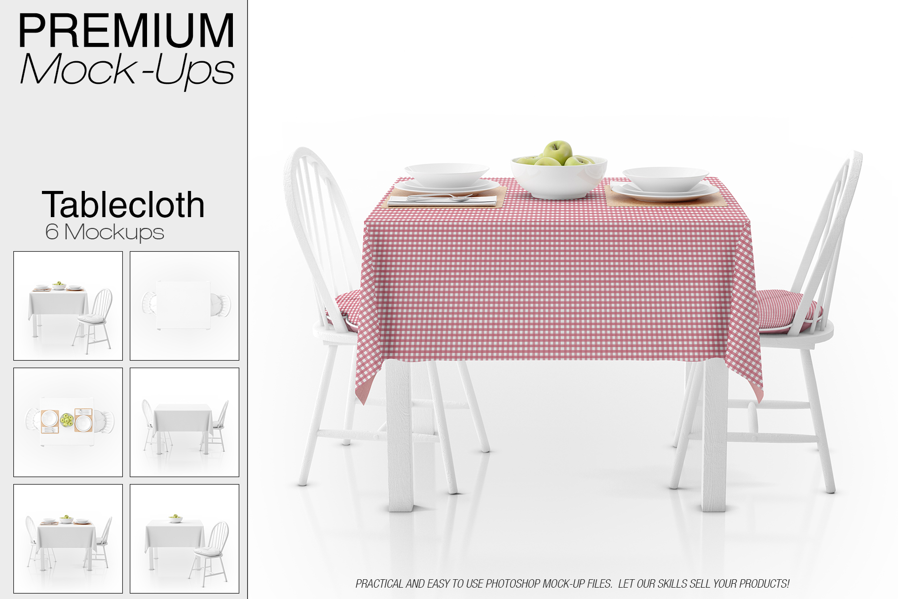 Download Tablecloth Mockup Set (84220) | Mock Ups | Design Bundles