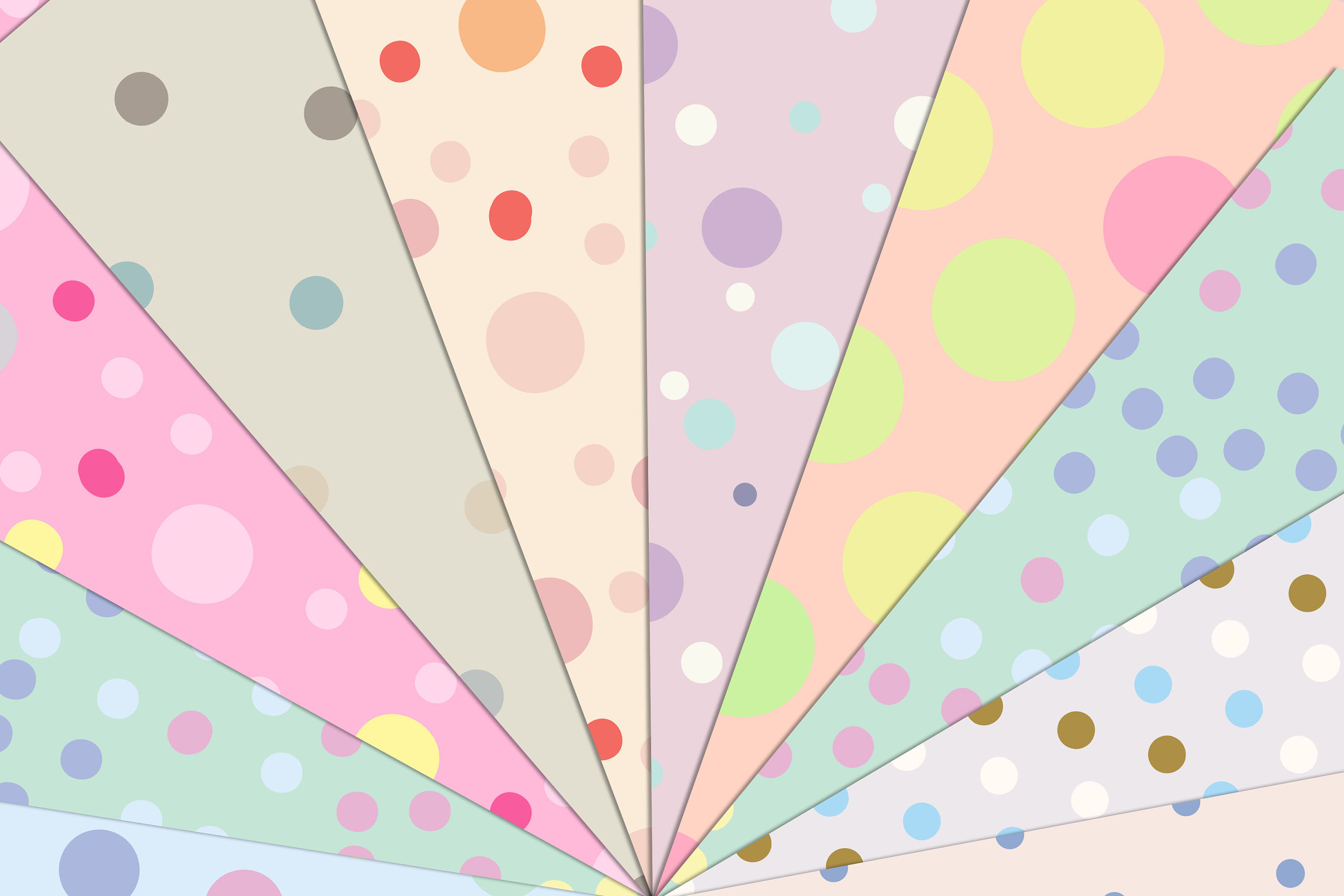 Download 18 Seamless Pastel Polka Dot Digital Papers