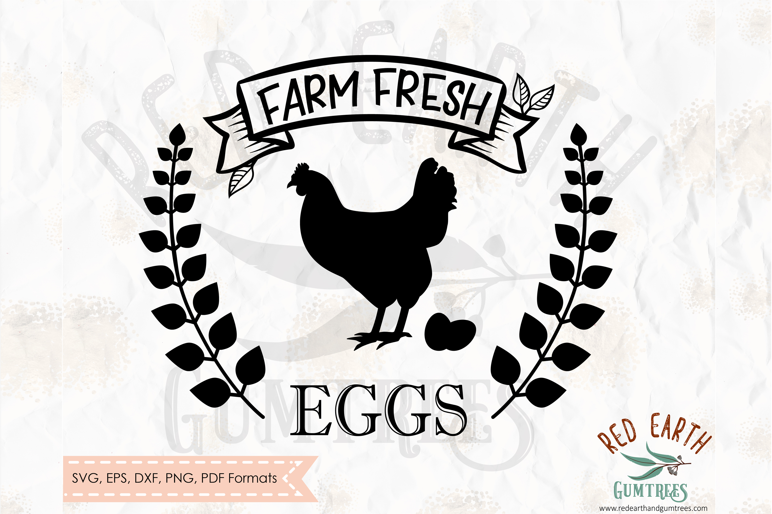 Farm Fresh Eggs Chicken Farm In Svg Dxf Png Eps Pdf