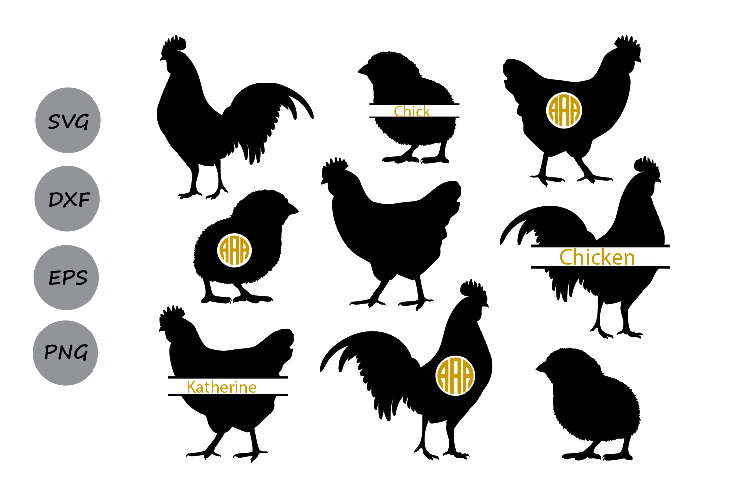 Download Chicken SVG, Chicken Monogram Svg, Rooster Svg, Hen Svg ...