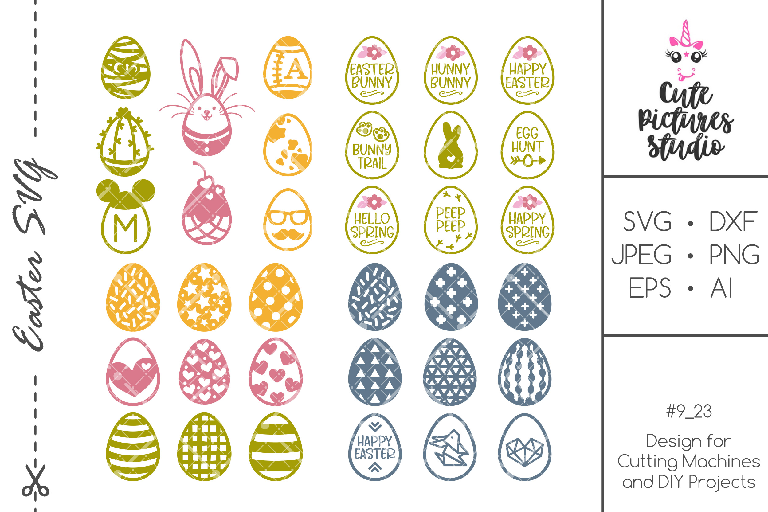 Happy Easter Egg Svg Cut File Bundle Funny Egg Svg Clipart 6943