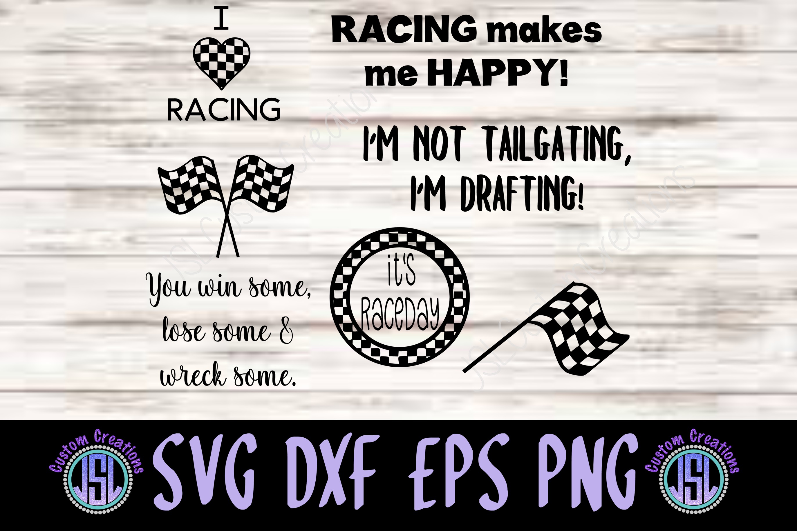 Download Racing Bundle | Set of 7 Bundle | SVG DXF EPS PNG Cut Files