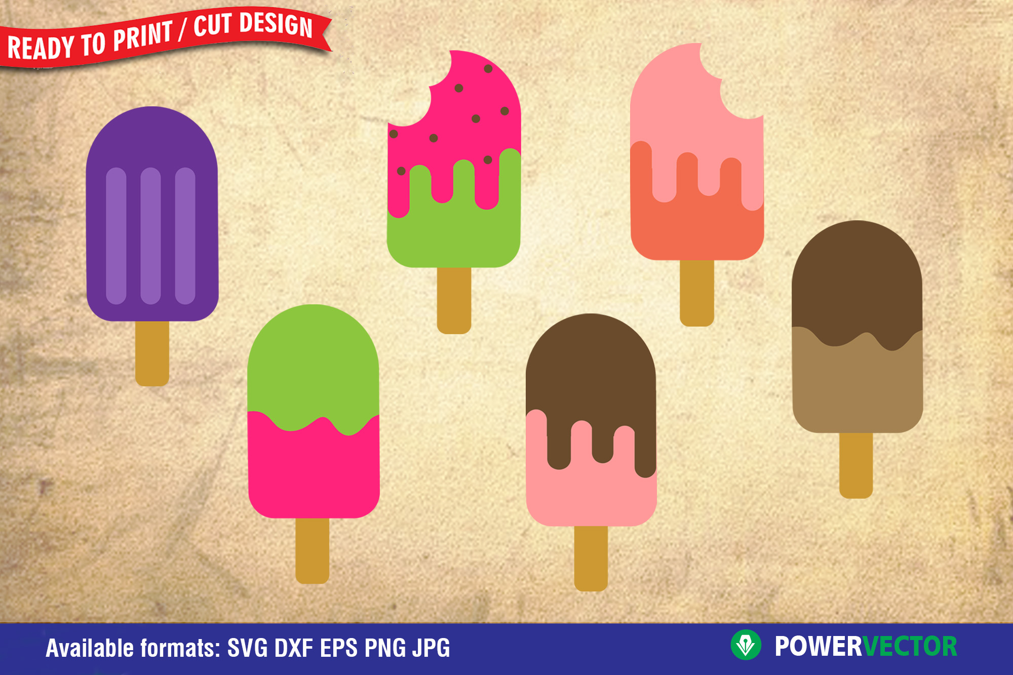 Download Summer Popsicle Clipart Svg Dxf Png Eps Files for Crafting (521625) | Illustrations | Design Bundles