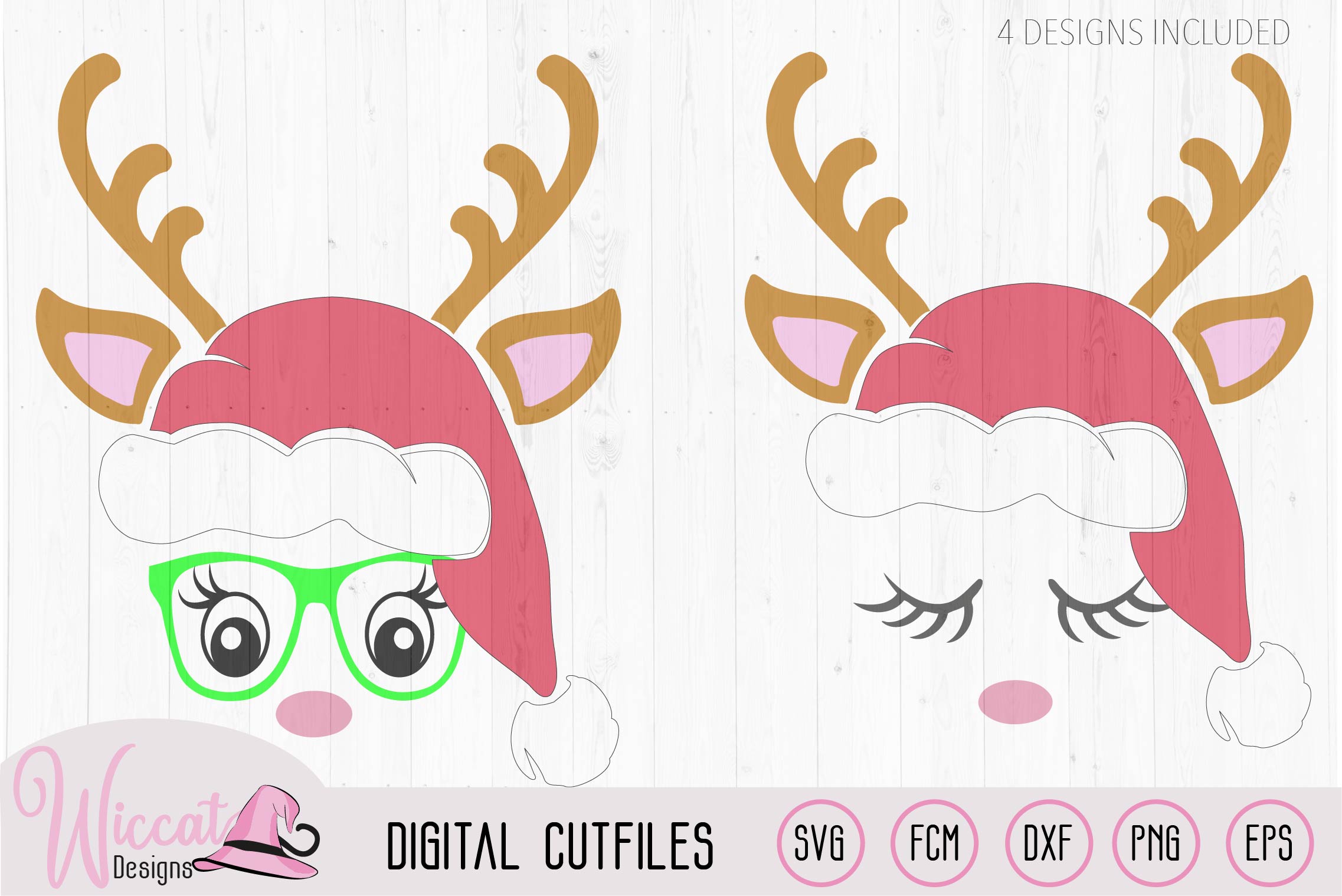 Download Hipster Reindeer with Christmas hat svg, Baby deer, kids ...
