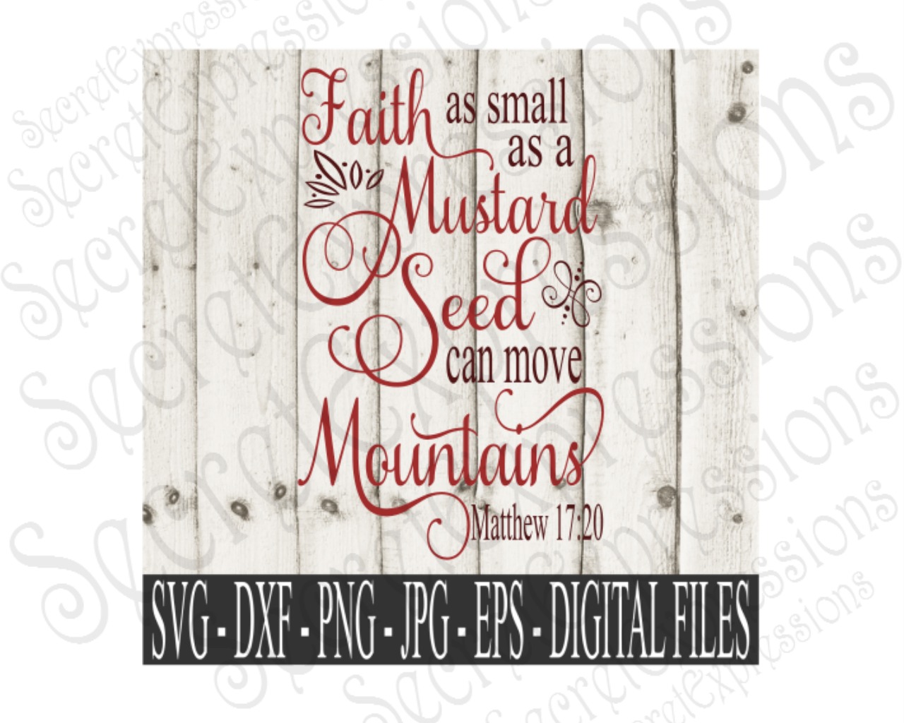 Faith as small as a Mustard Seed can move Mountains