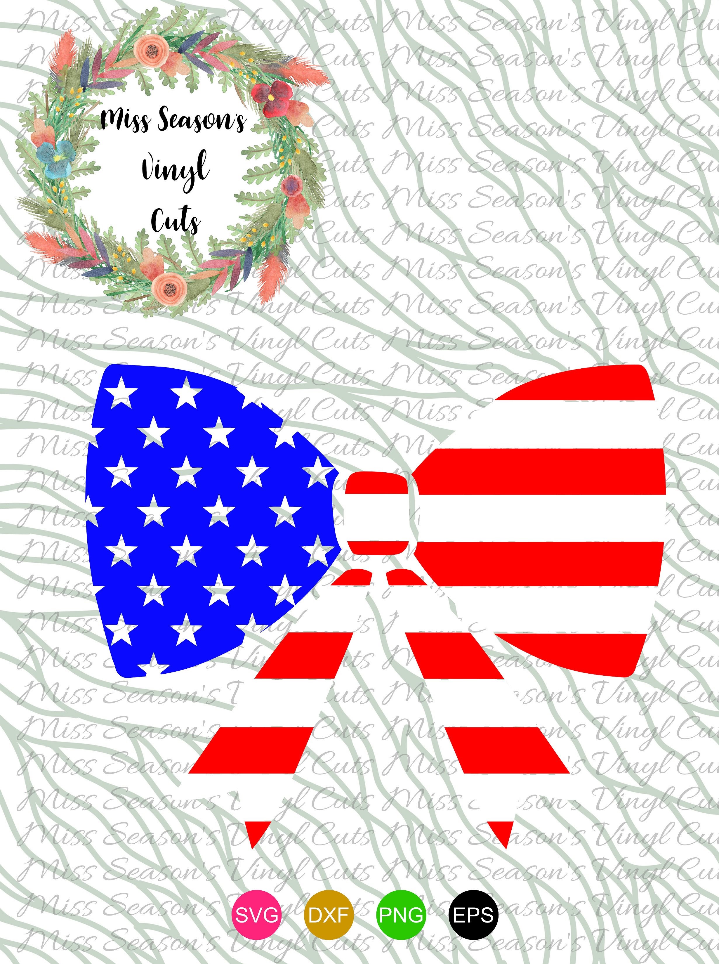 Download American Flag Bow SVG Png Dxf EPS (100788) | SVGs | Design ...