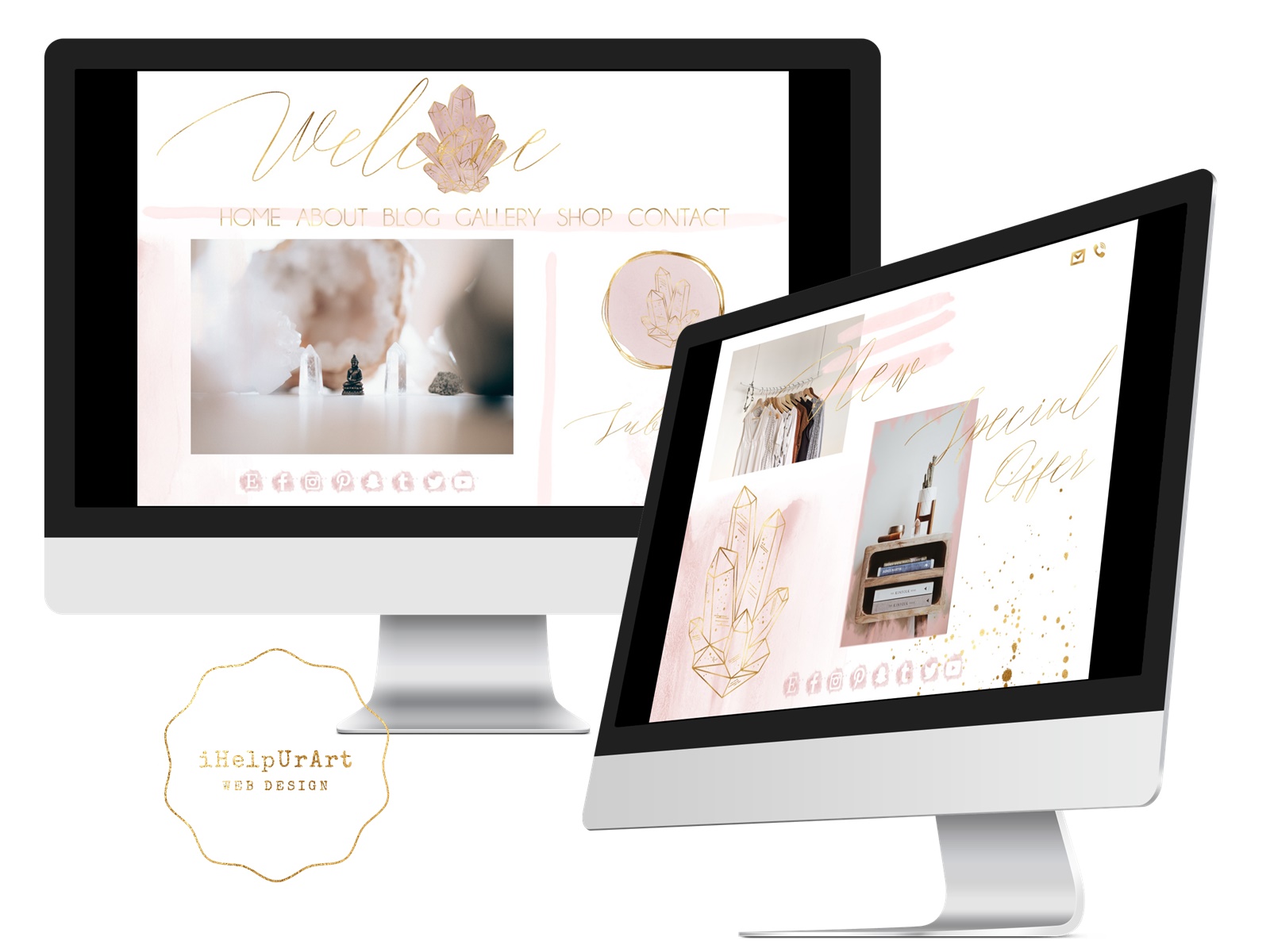 Blush Pink Site Design Kit Branding Package