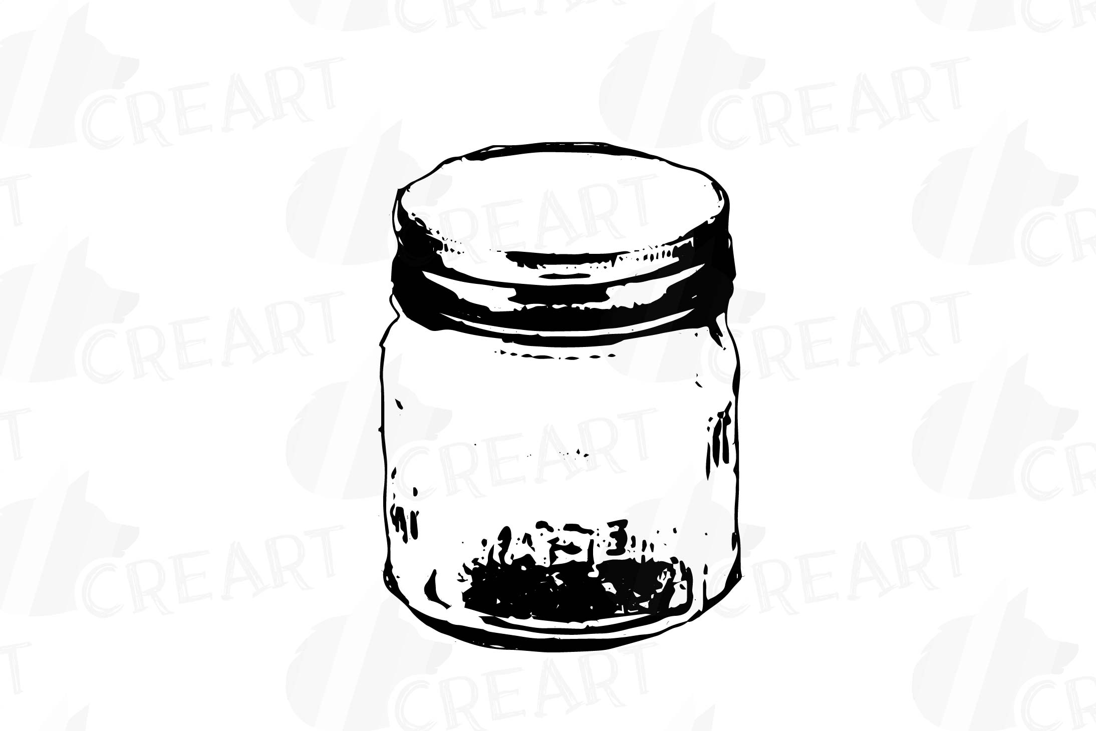 Mason Jars clipart, Glass Jars clip art, Jar crafts, Jar sil (108110 ...