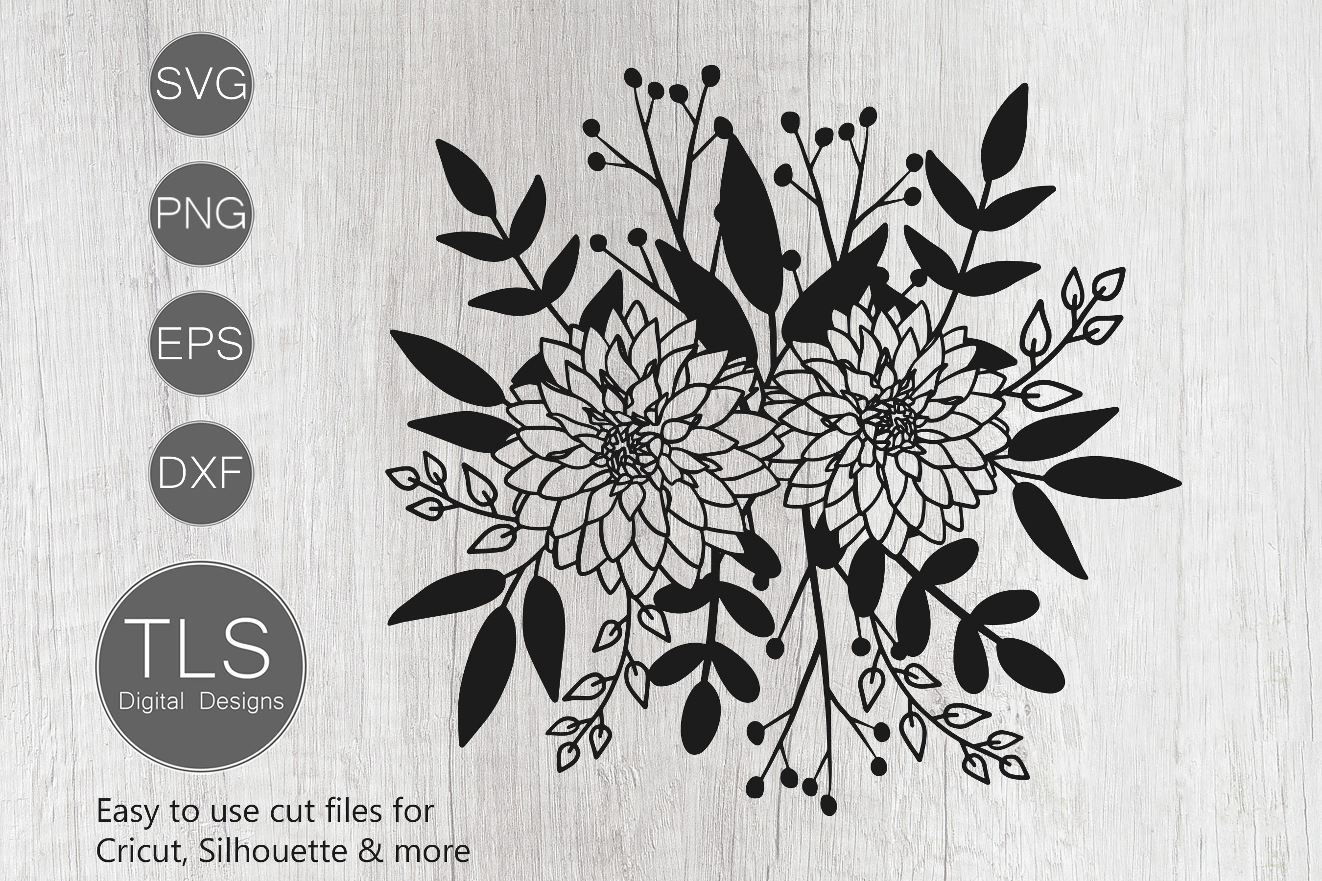 Download Flower SVG, Floral SVG, Dahlia SVG, Bouquet of Flowers SVG ...