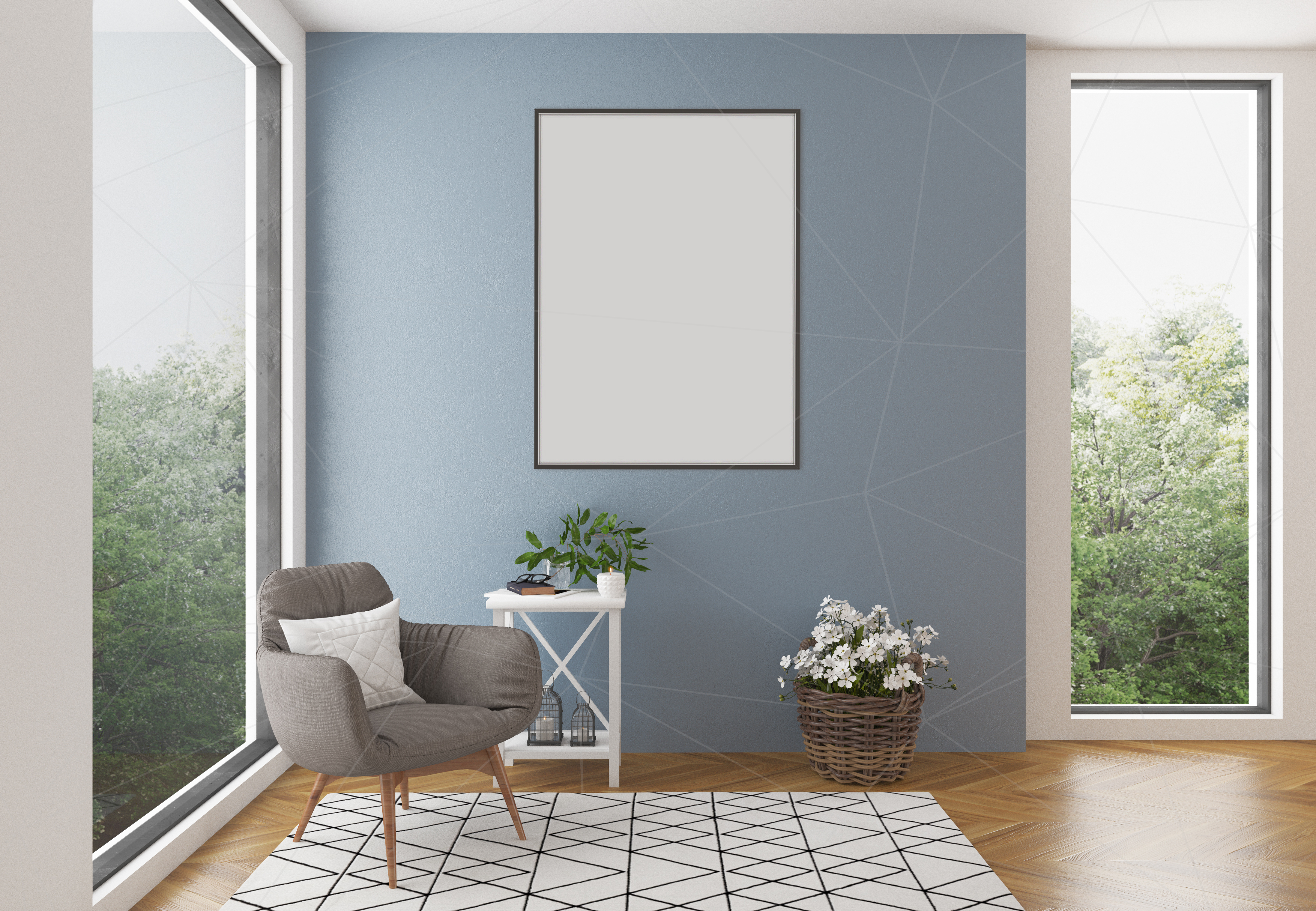 Interior mockup bundle - blank wall mock up (80183) | Mock ...