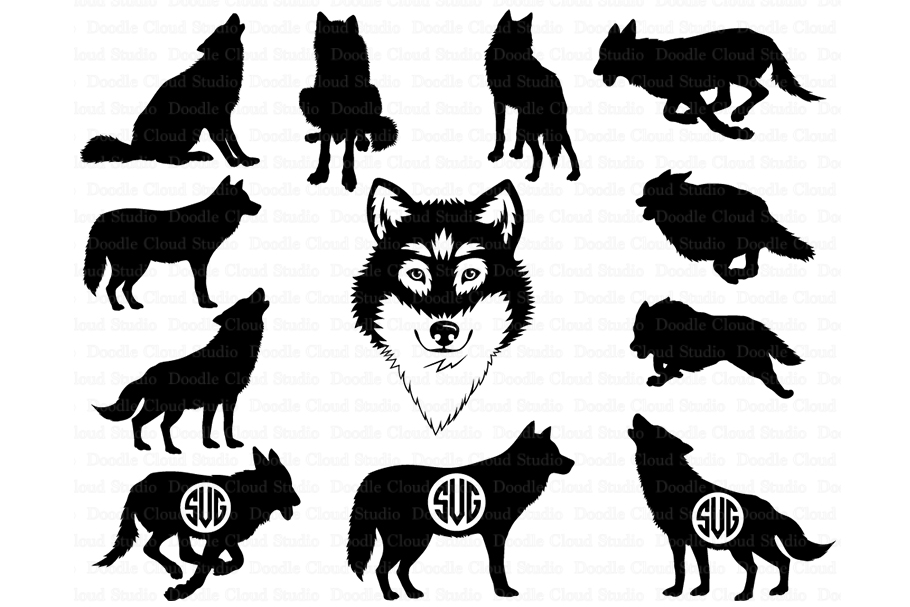 Download Wolf SVG, Wolf Monogram SVG, Wolf Head SVG files.