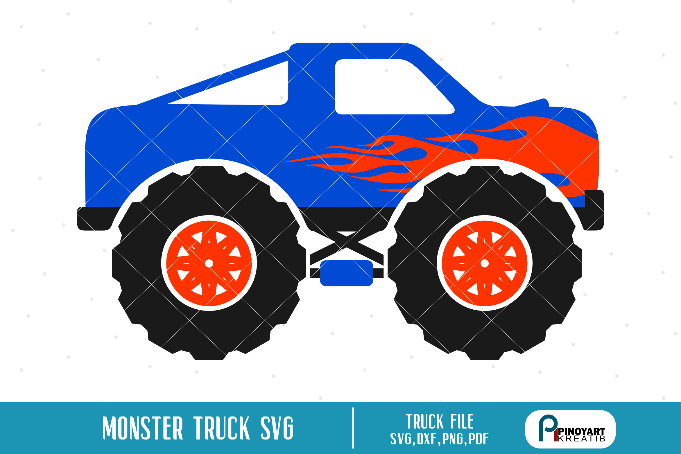 Monster Truck svg - a truck vector file (193243) | SVGs | Design Bundles