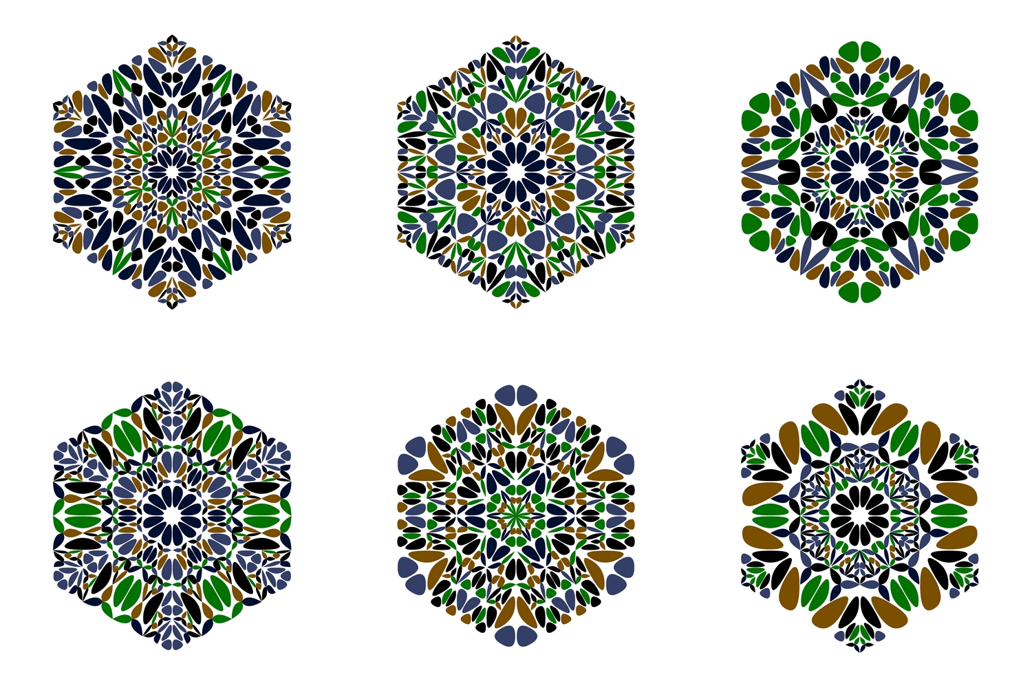 24 Floral Hexagon Logo Designs