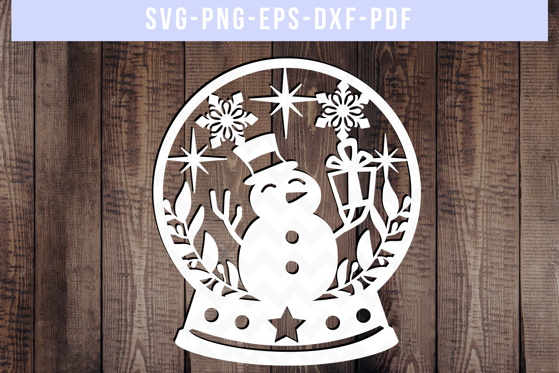 Download Winter SVG Cut File, Snowflake Papercut, Snowman Laser Cut