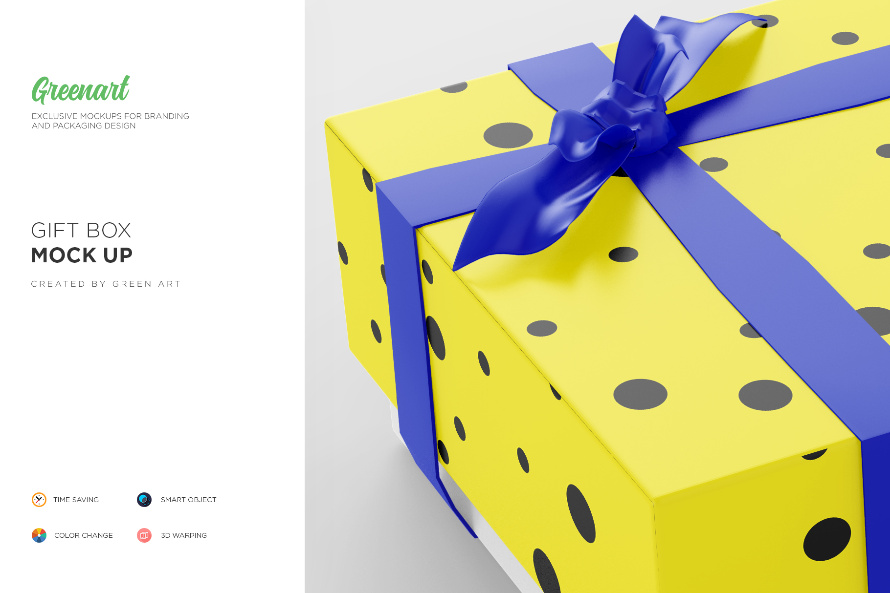Download Large Carton Gift Box Mockup (148897) | Mock Ups | Design ...