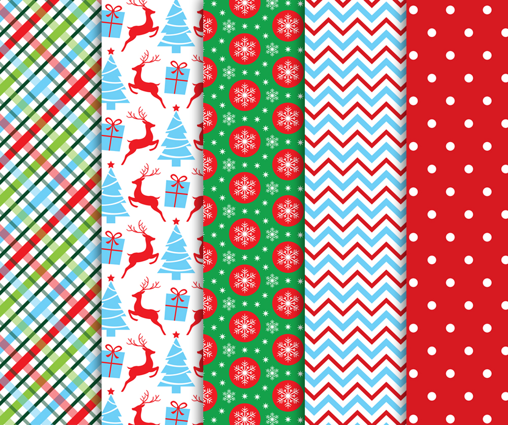 Red and Green Christmas Digital Paper Pack / Backgrounds ...
