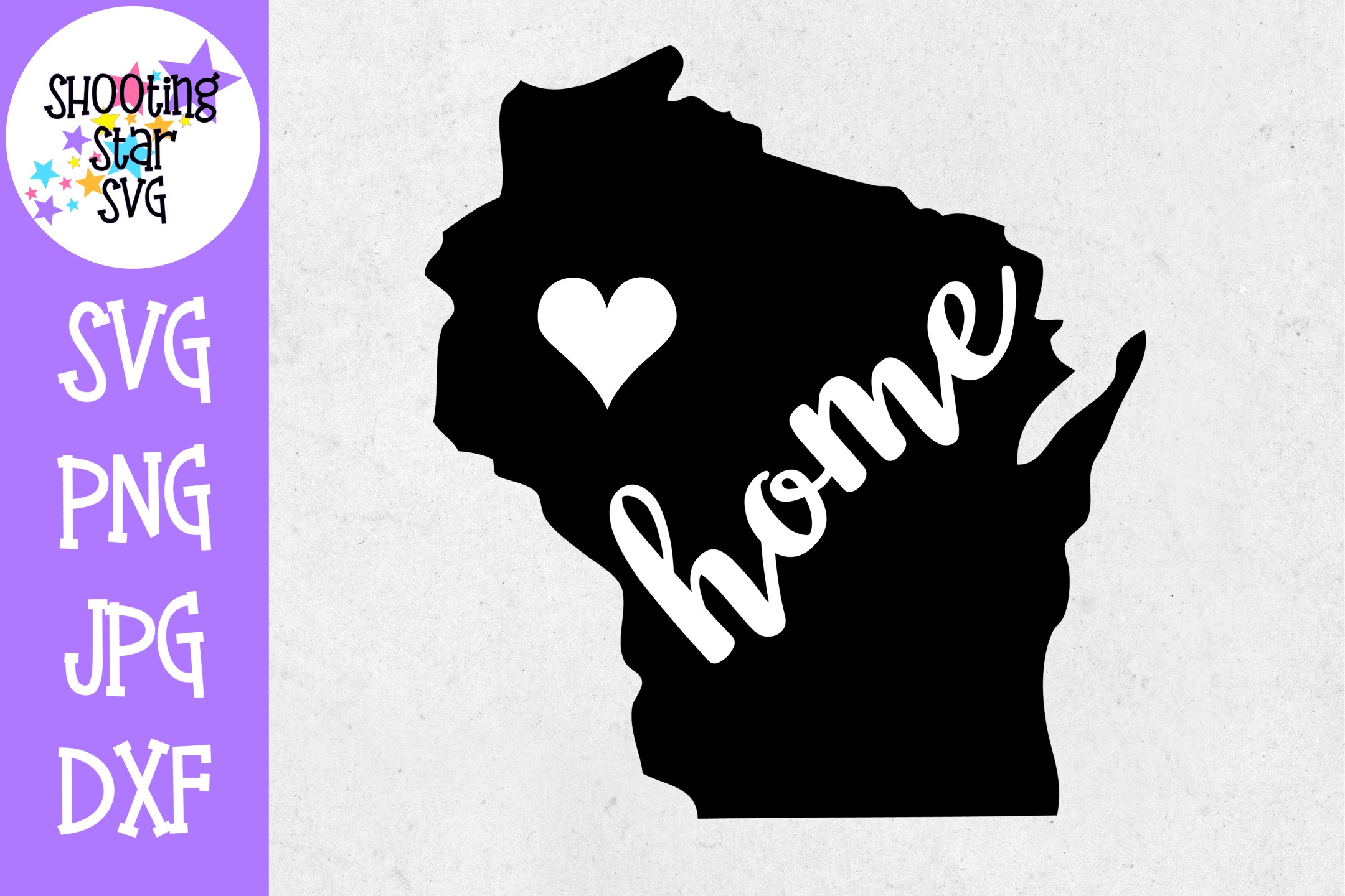 Download Wisconsin Home State with Heart - 50 States SVG