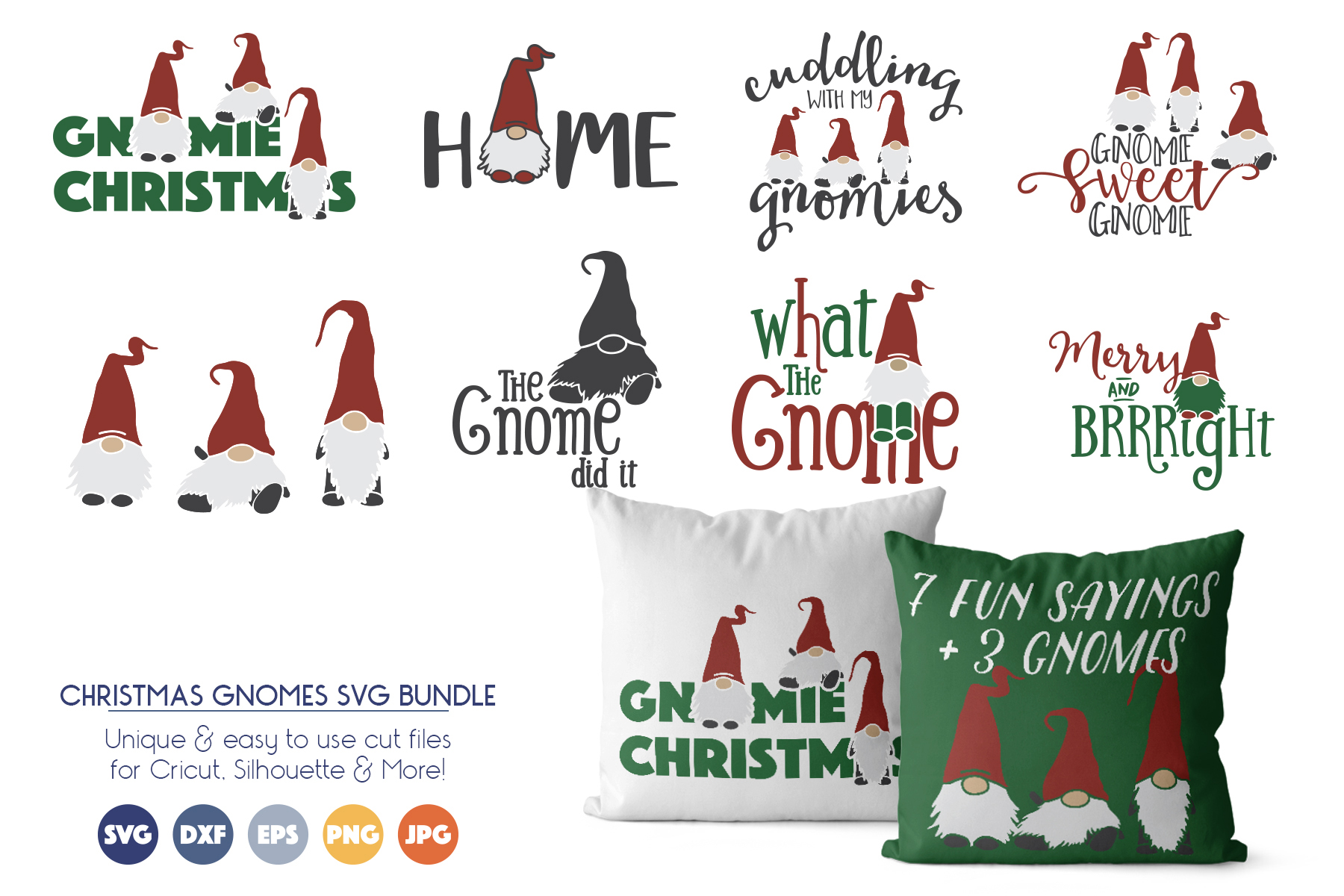 Download Gnomes Bundle - Fun Christmas SVG Bundle