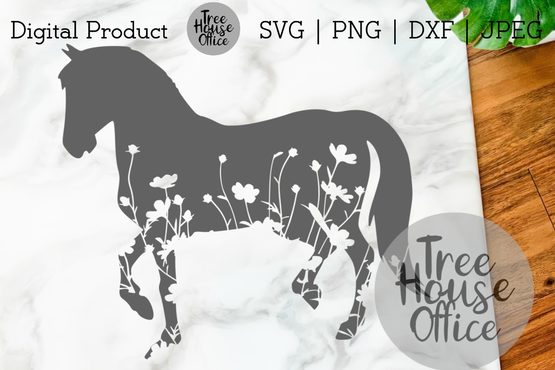 Download Floral Horse Mandala Forest Zentangle Flower SVG/DXF/PNG