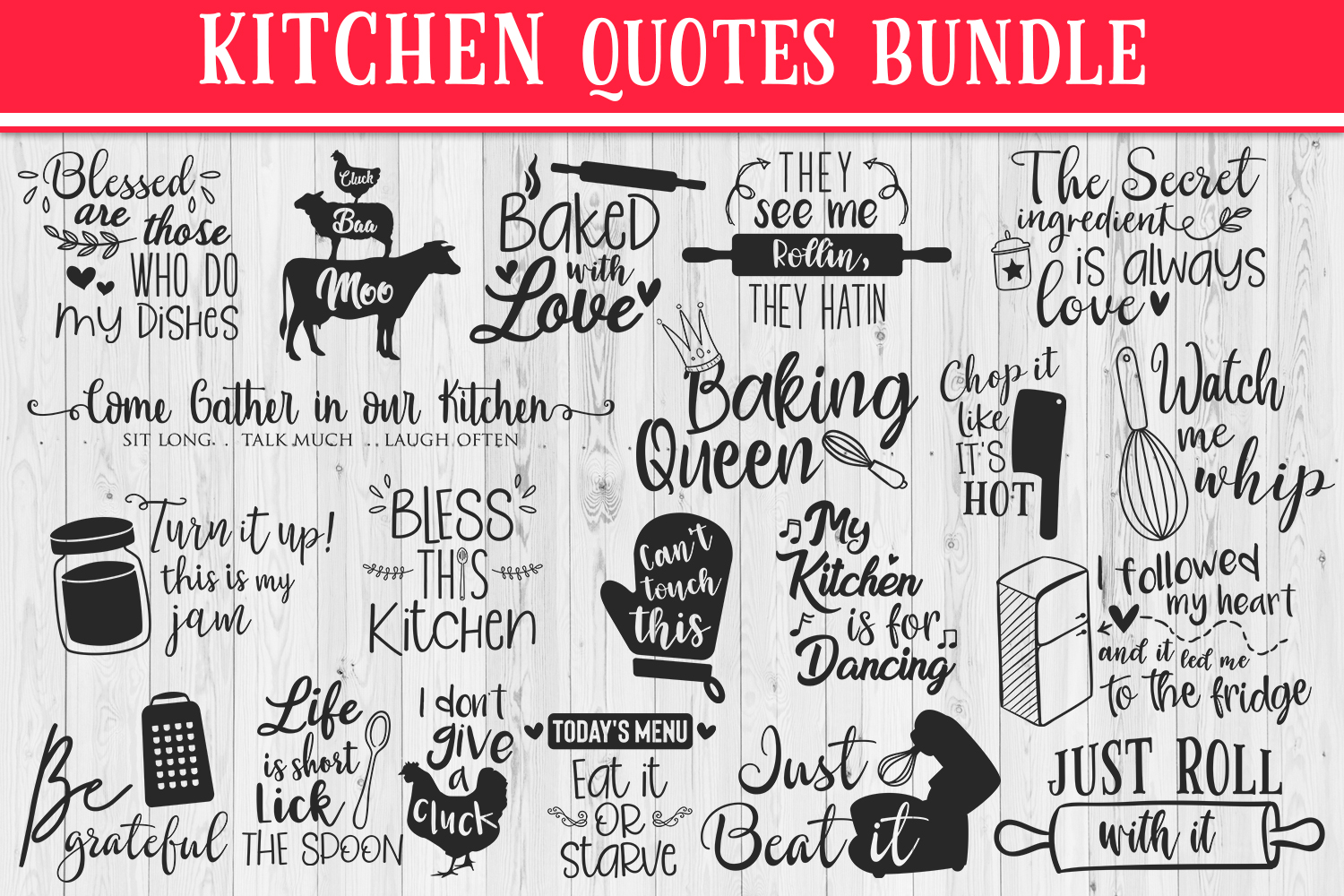 Download SALE! 20 Kitchen quotes bundle, Quote sign svg, kitchen svg