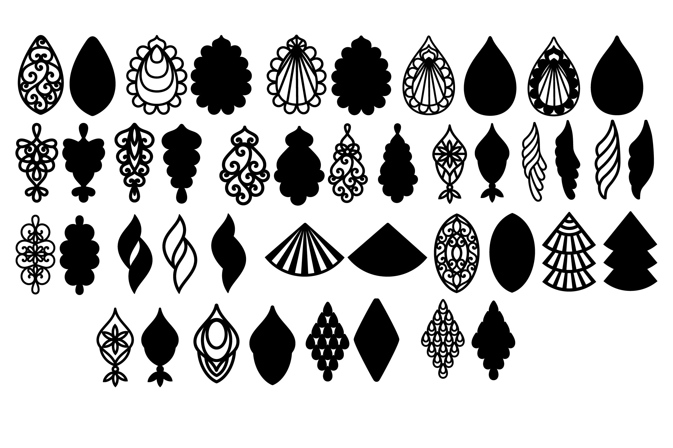 Earring Template Svg