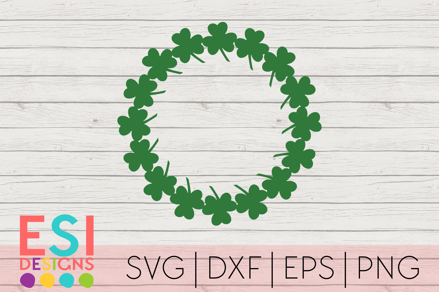 Download St Patrick's Day SVG | Shamrock Circle Monogram Design 2 ...