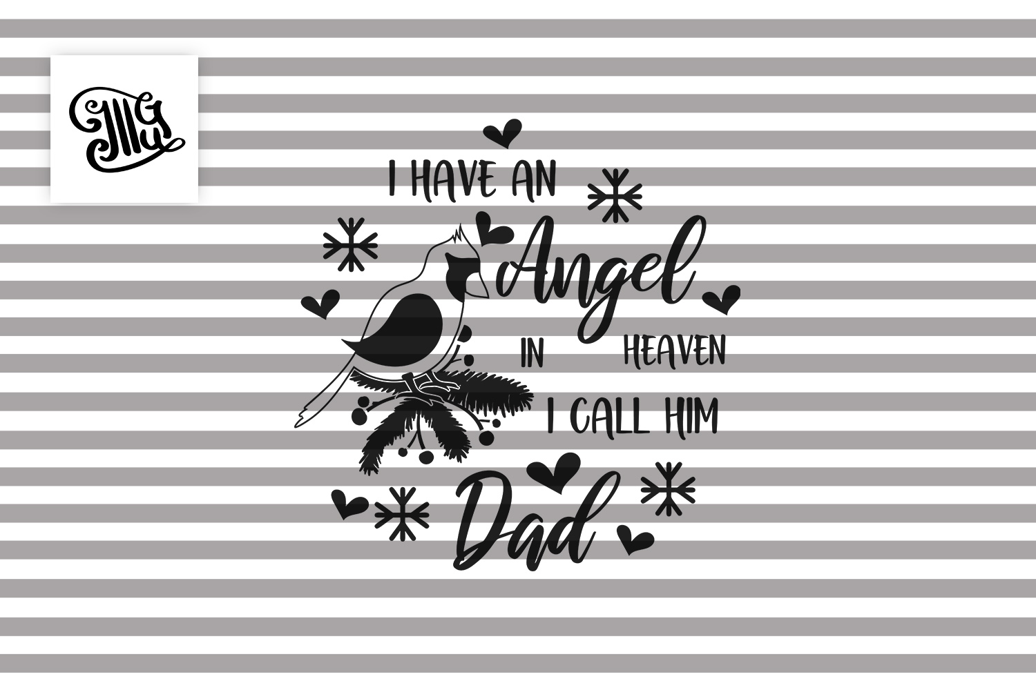 Download I have an angel in heaven. I call him dad - Memorial (353391) | SVGs | Design Bundles