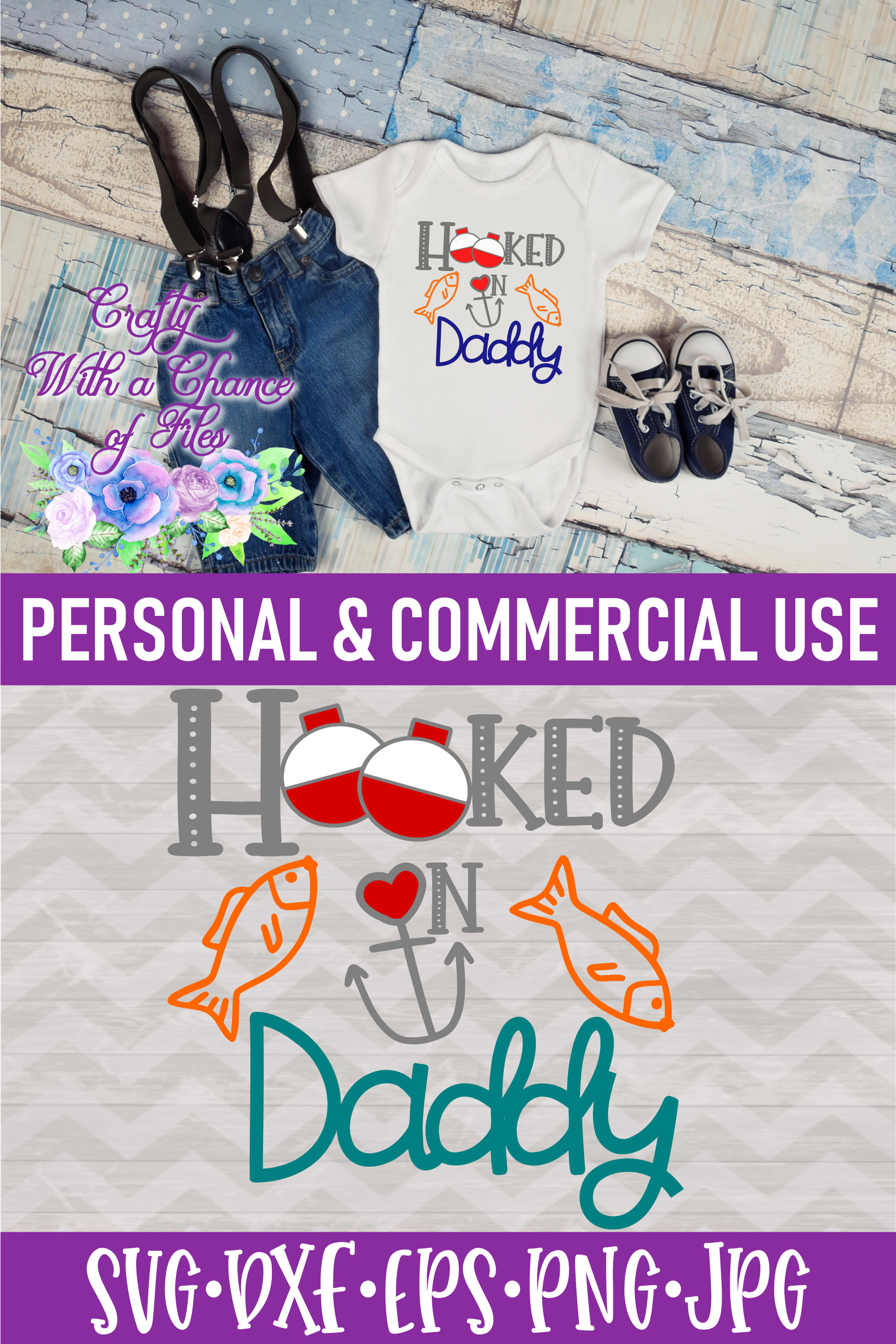 Download Hooked on Daddy SVG - Gift for Dad Design