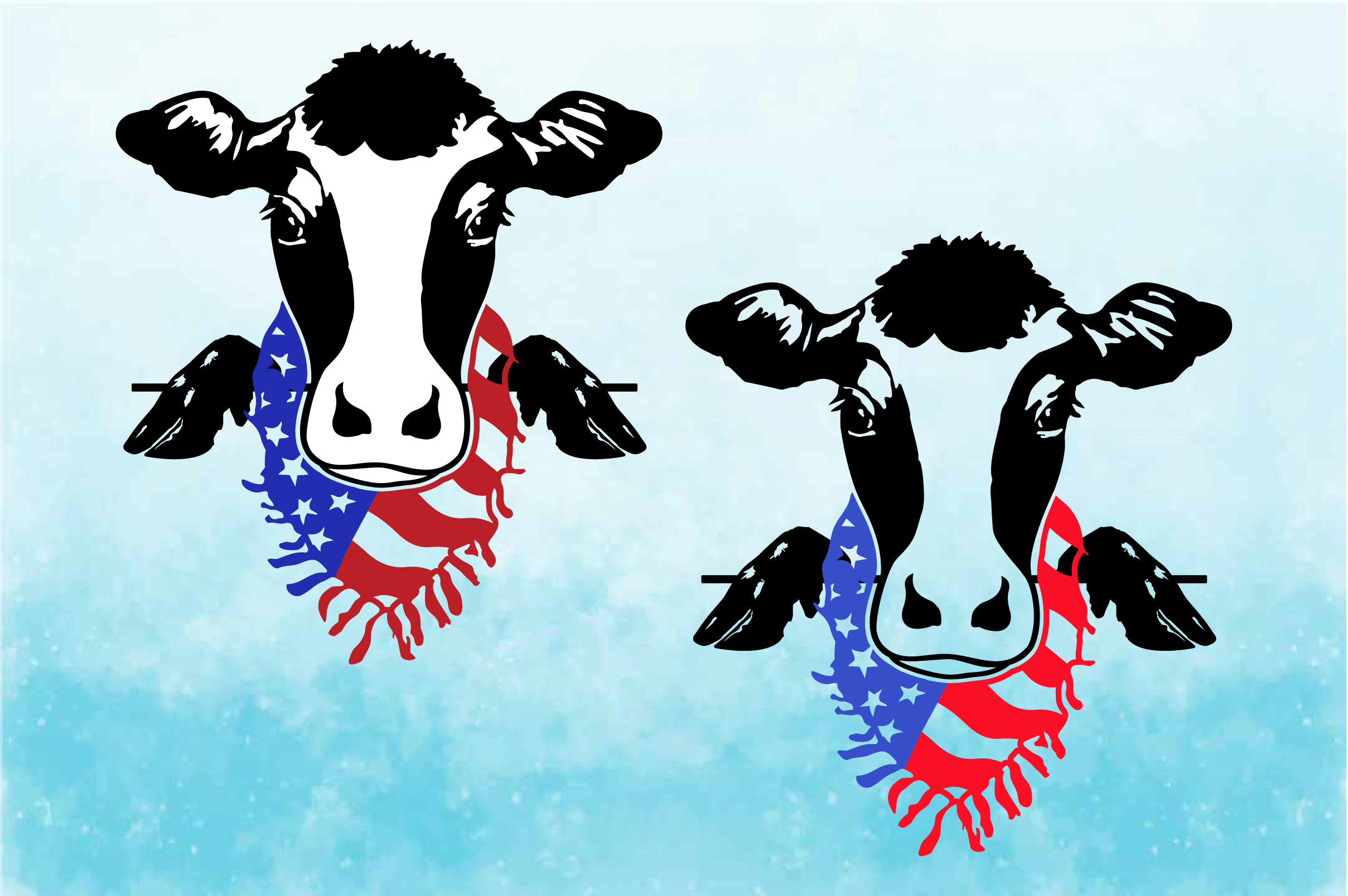 Download Cow Head whit Scarf US flag SVG Not today heifer 1736s ...
