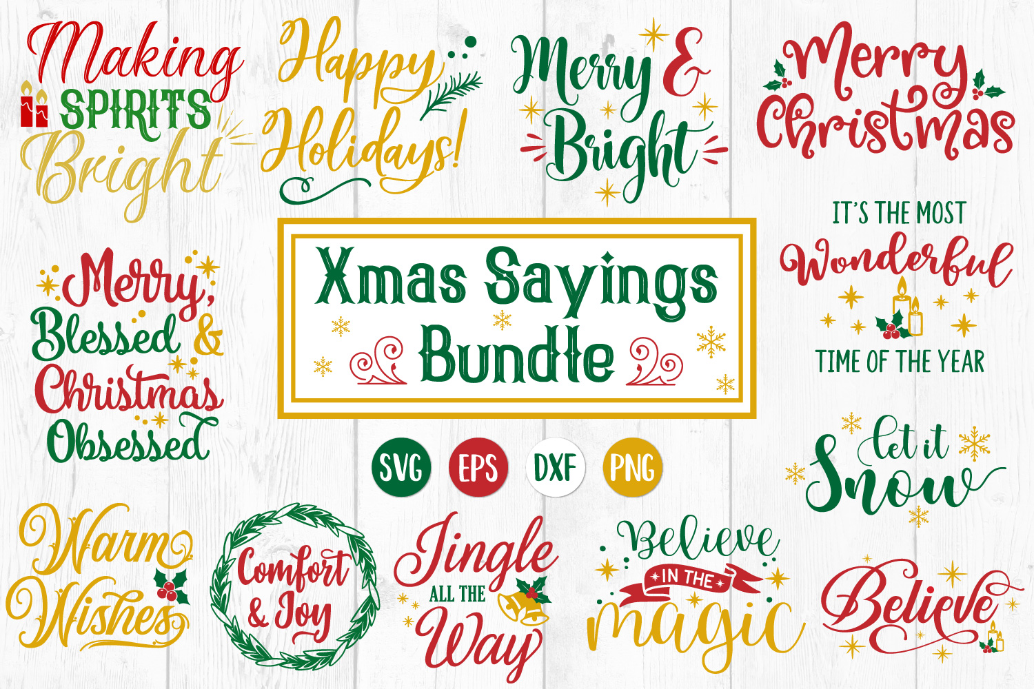 Download Christmas Quotes Bundle, Christmas Svg