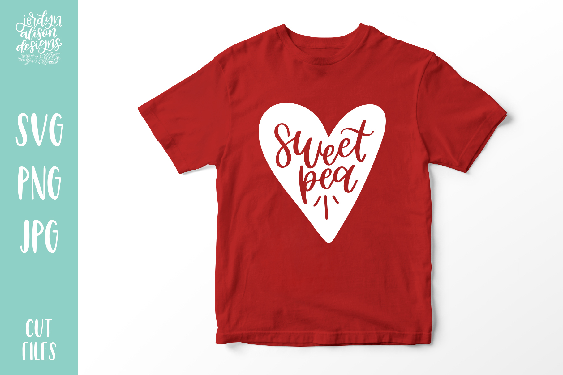 Download Sweet Pea Filled, Valentine's Baby SVG Cut File (330013) | Hand Lettered | Design Bundles