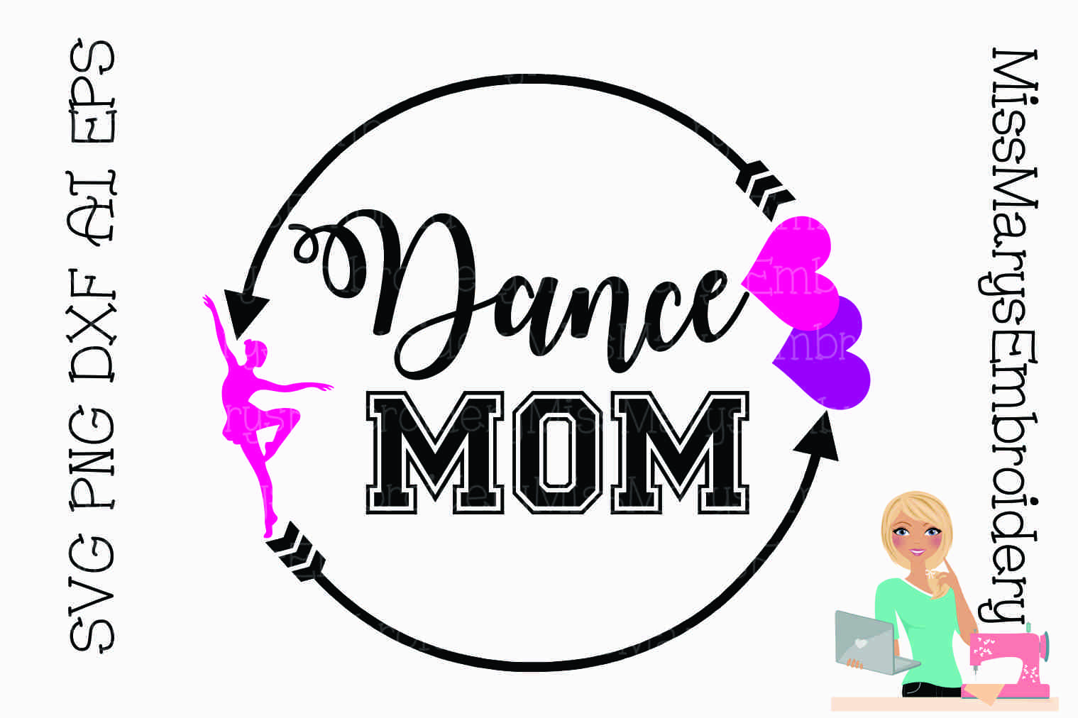 Download Dance Mom Monogram SVG Cutting File (136046) | Cut Files ...