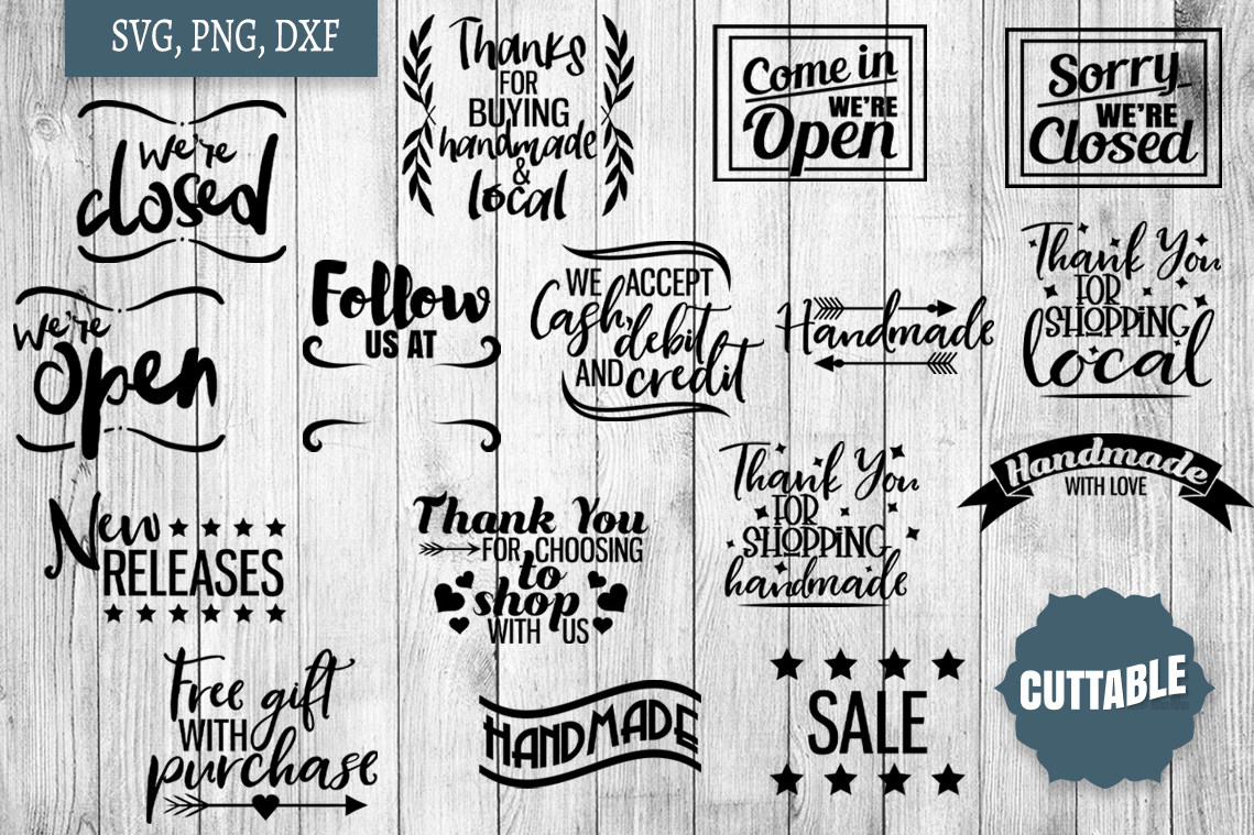 Download Small business SVG bundle, Shop Handmade quote cut file ...
