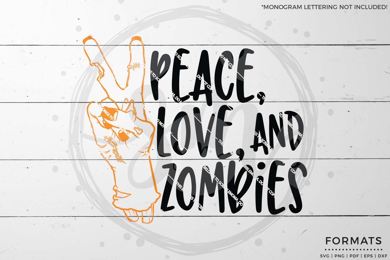 Peace Love Zombies SVG