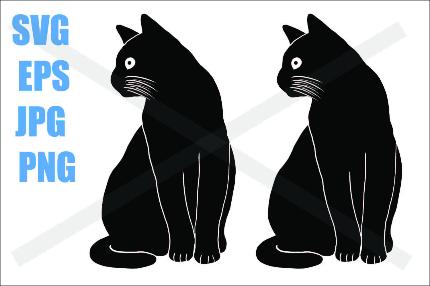 Black Cat - SVG-EPS-JPG-PNG