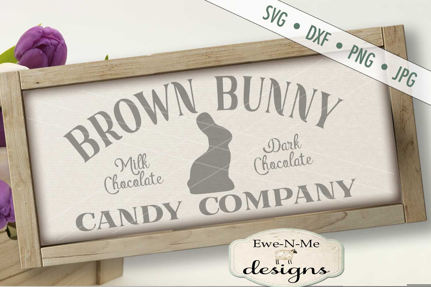 Download Brown Bunny Candy Company Easter SVG DXF Cut File