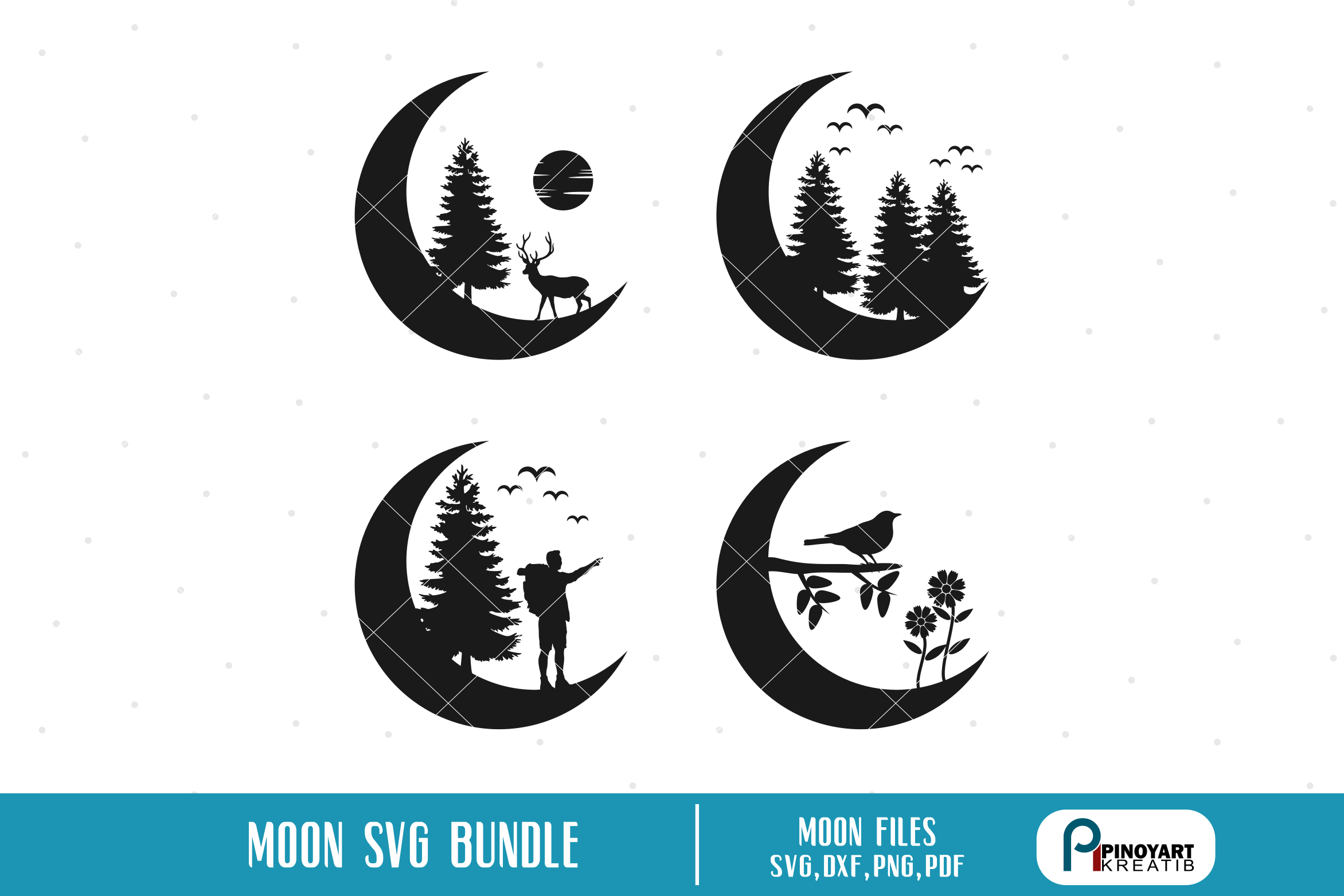 Free Free 335 Mountain Moon Svg SVG PNG EPS DXF File