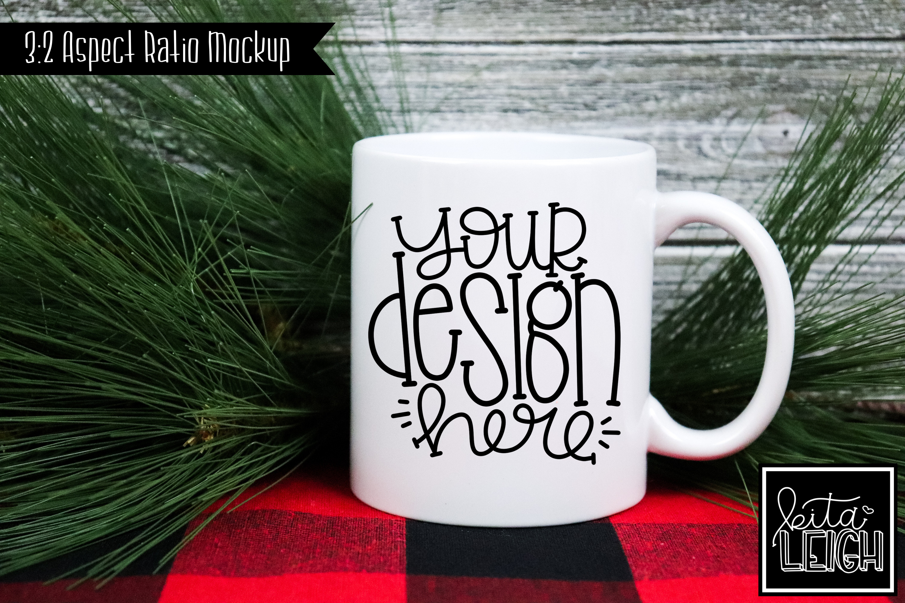 Download 11 oz Coffee Mug Buffalo Plaid Mockup