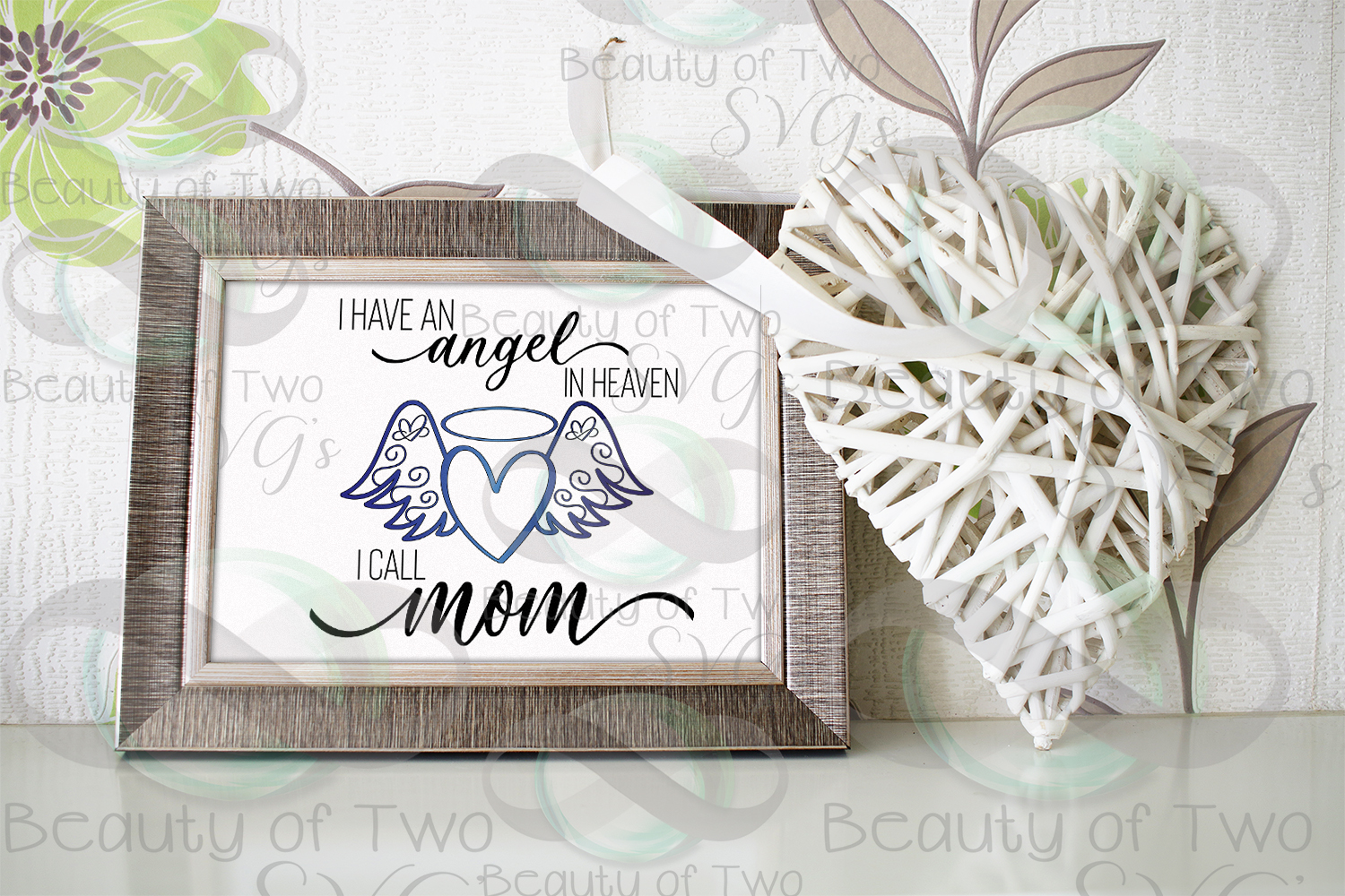 Download Angel in heaven I call Mom svg & png, parent loss svg