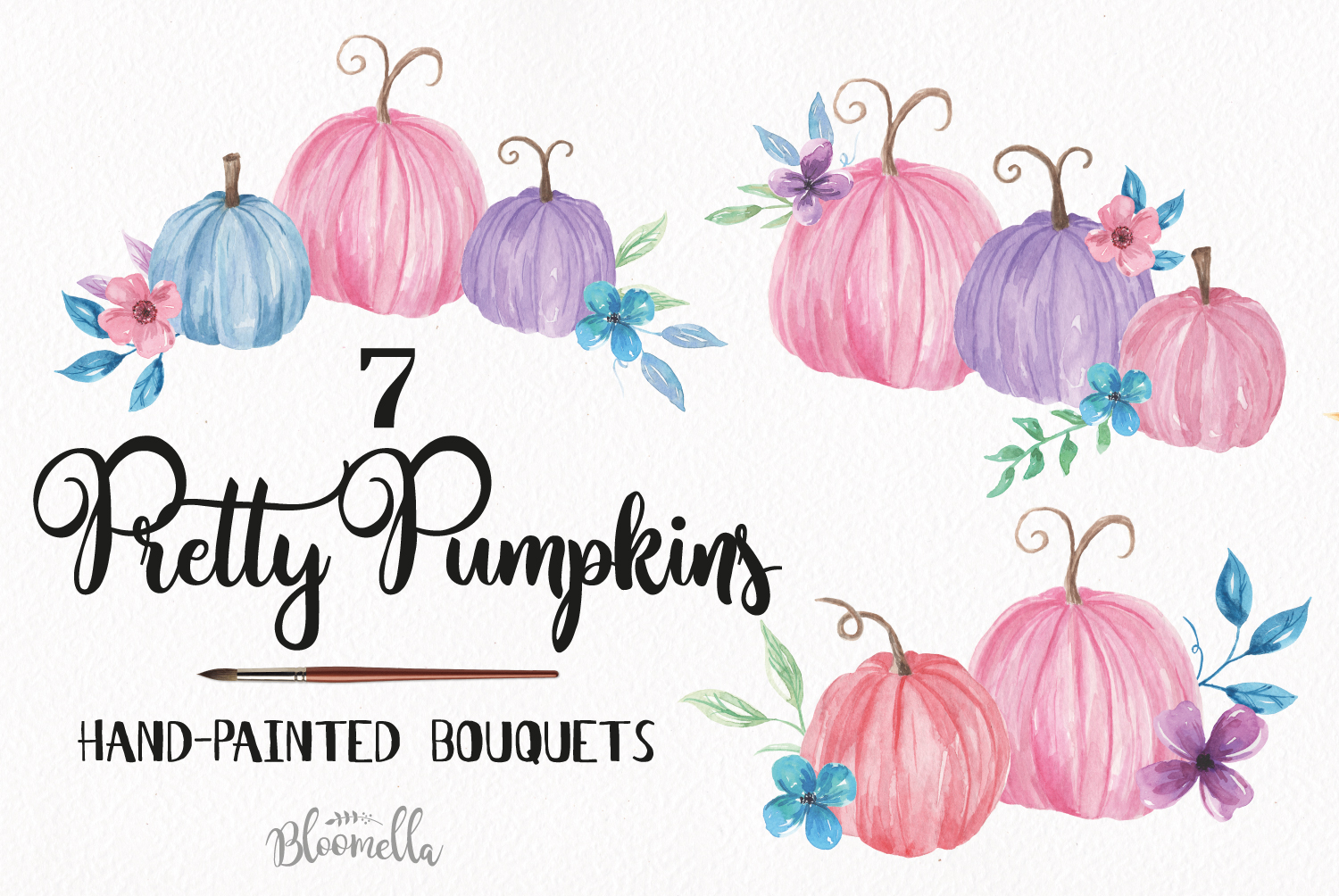 Download Watercolor Pretty Pumpkin Clipart Bouquets Harvest Autumn ...